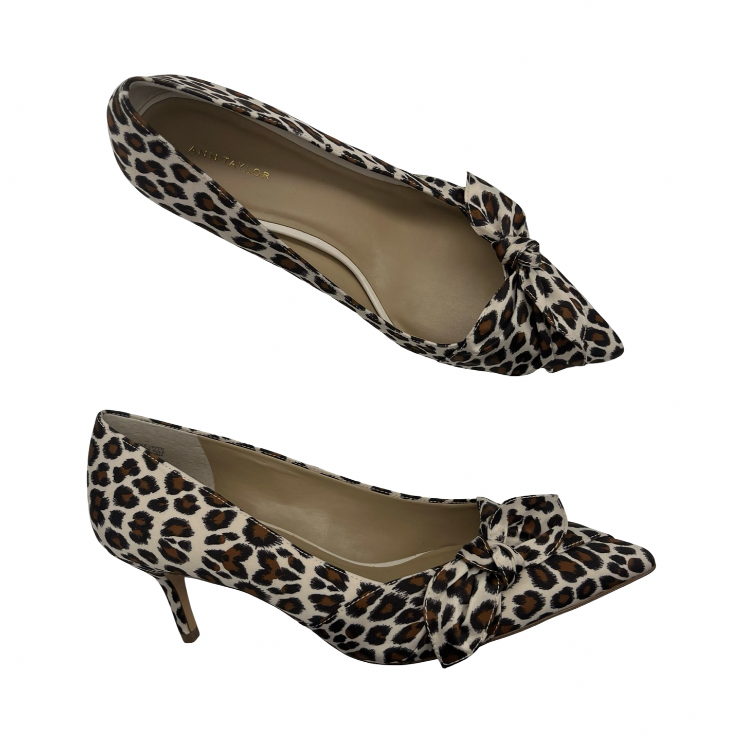 Shoes Heels Kitten By Ann Taylor In Animal Print, Size:8.5