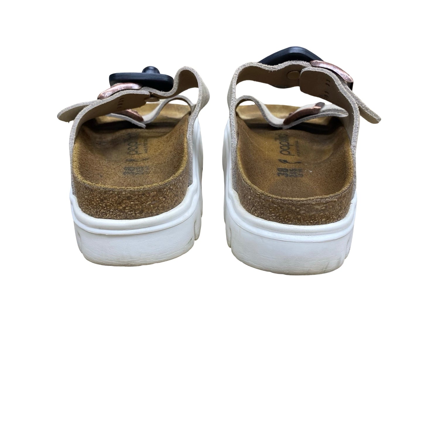 Sandals Designer By Birkenstock In Taupe, Size:7