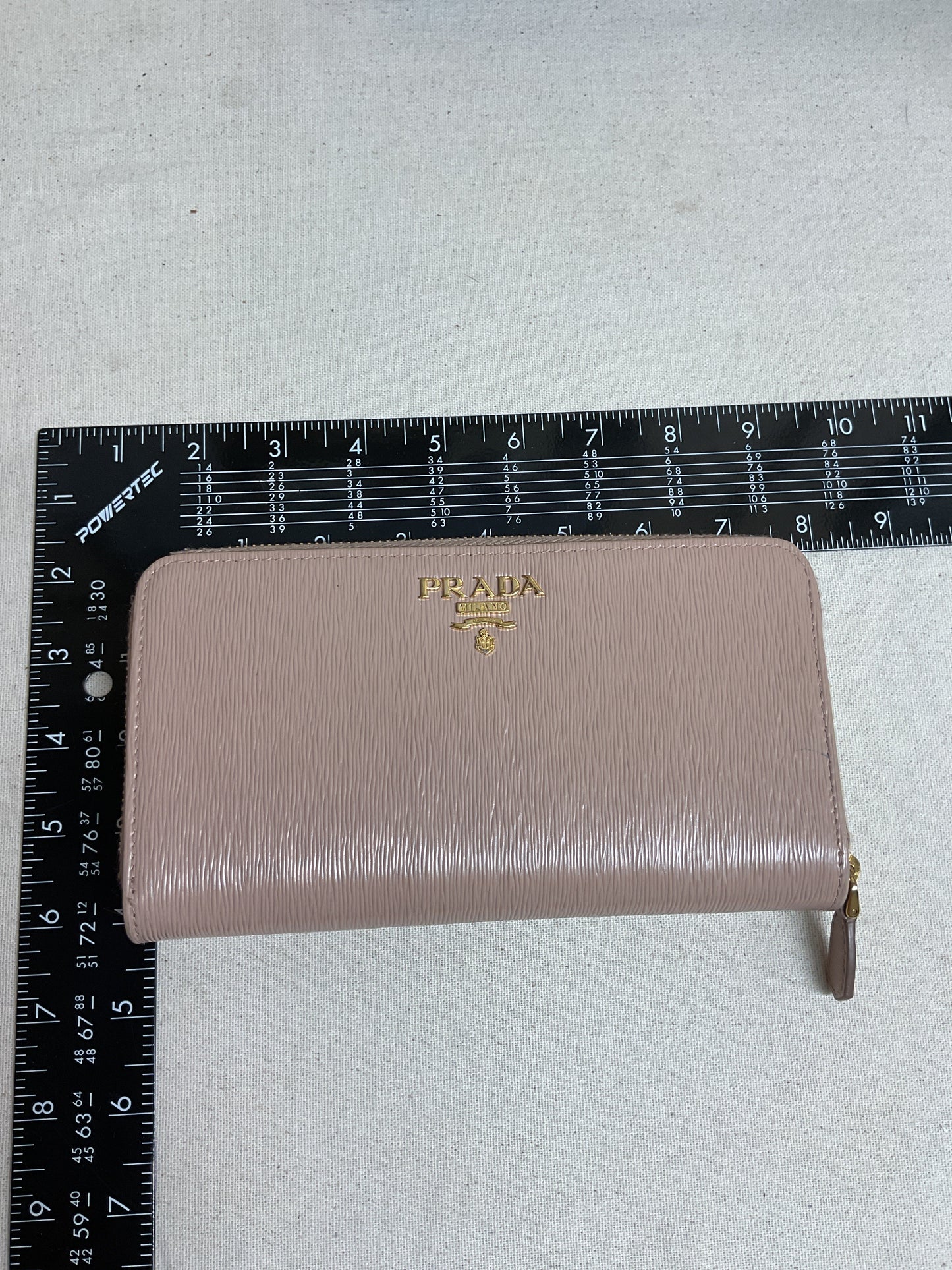 Wallet Luxury Designer By Prada In Tan, Size:Medium