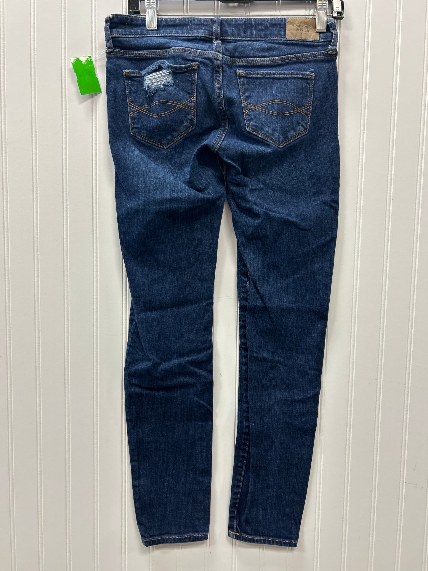 Jeans Skinny By Abercrombie And Fitch In Blue Denim, Size:4