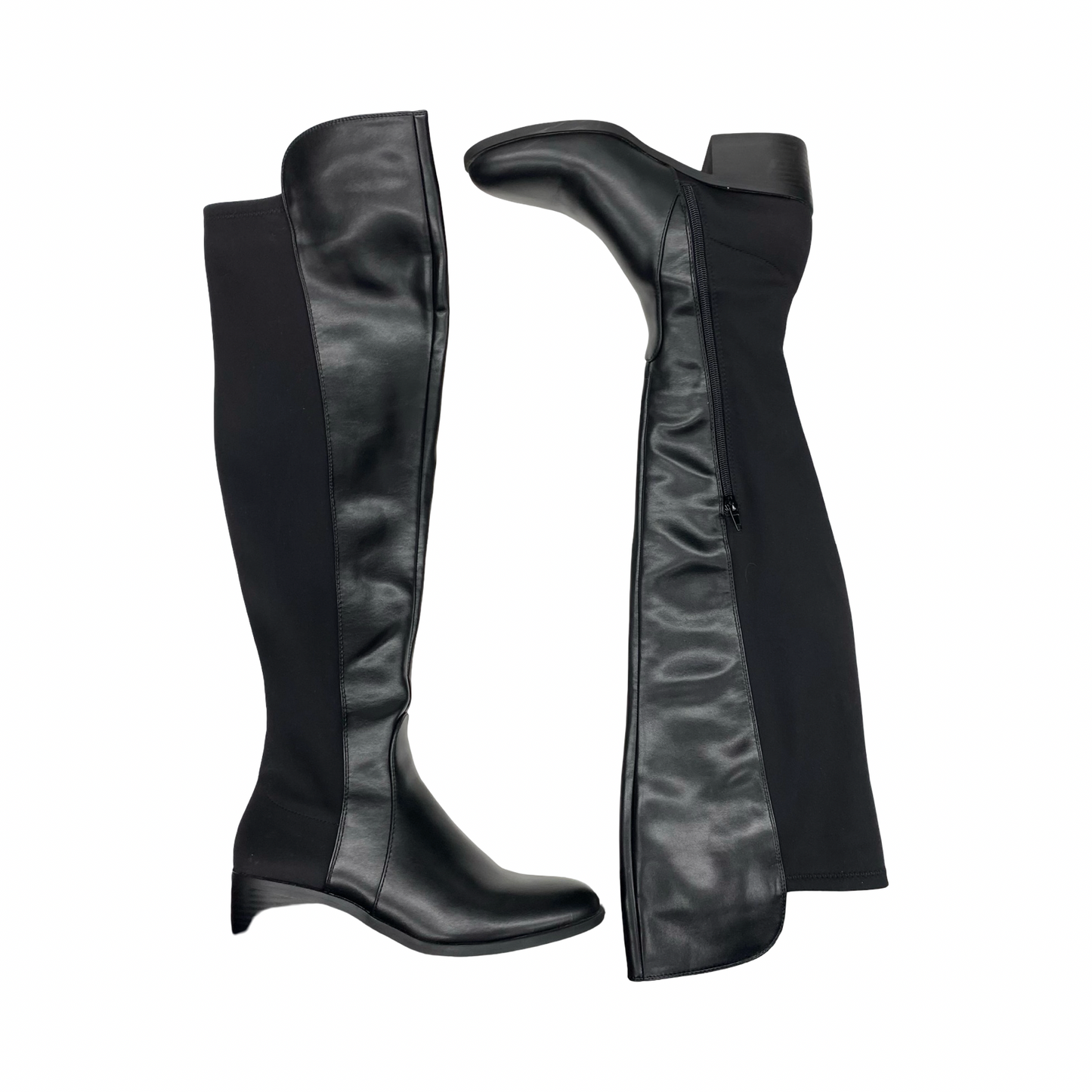 Boots Knee Heels By Anne Klein In Black, Size:8.5