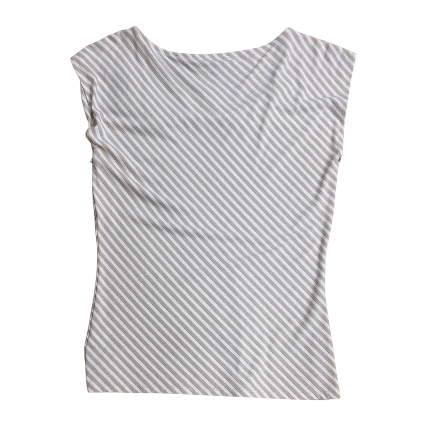 Top Sleeveless By White House Black Market In Silver & Tan, Size:S