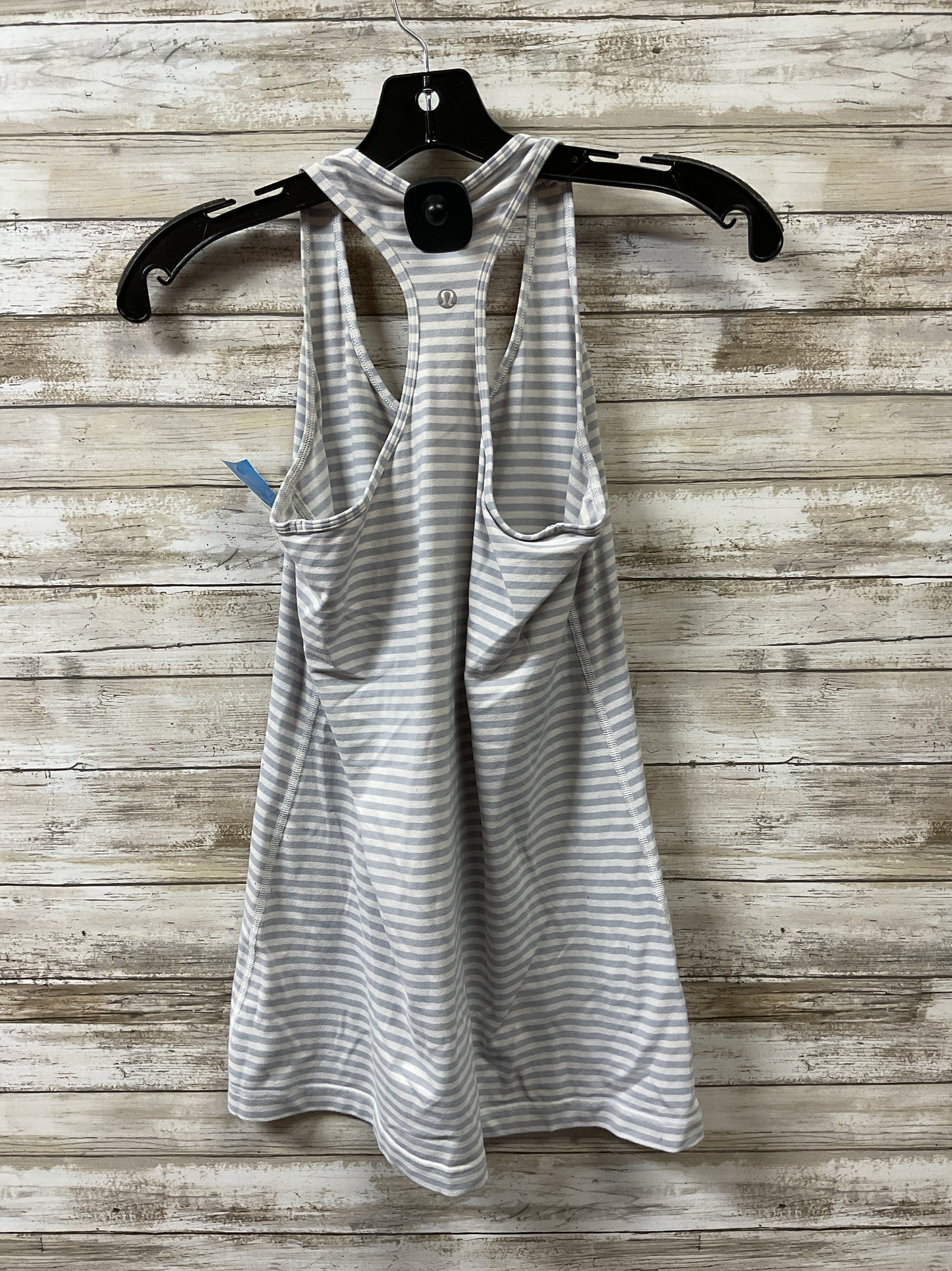 Athletic Tank Top By Lululemon In Grey & White, Size:M