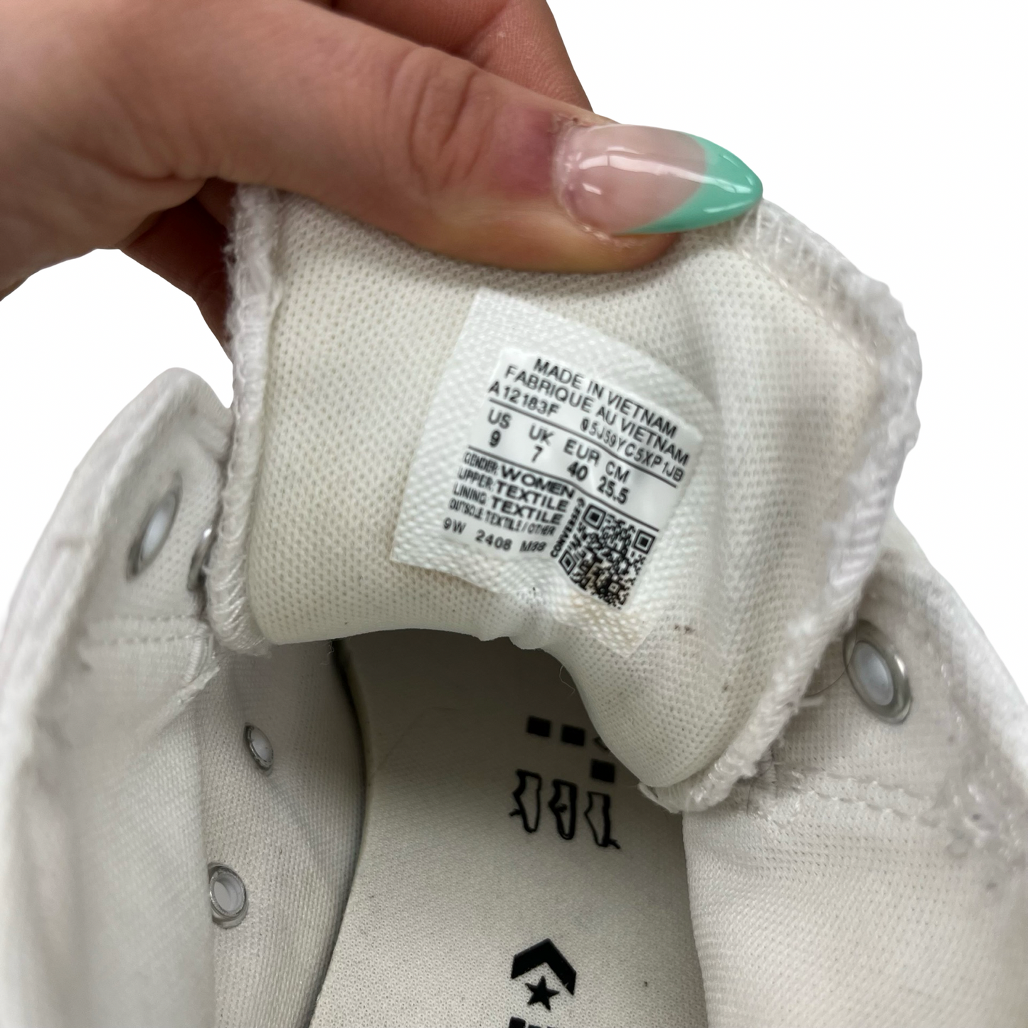 Shoes Sneakers By Converse In White, Size:9