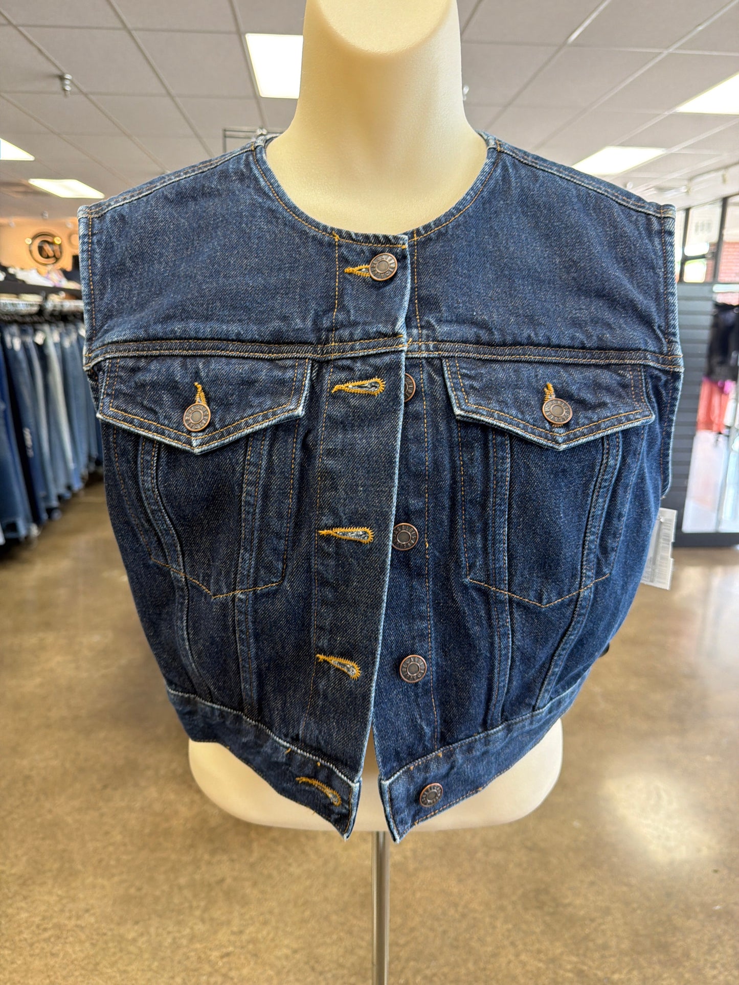 Vest Other By Agolde In Blue Denim, Size:M