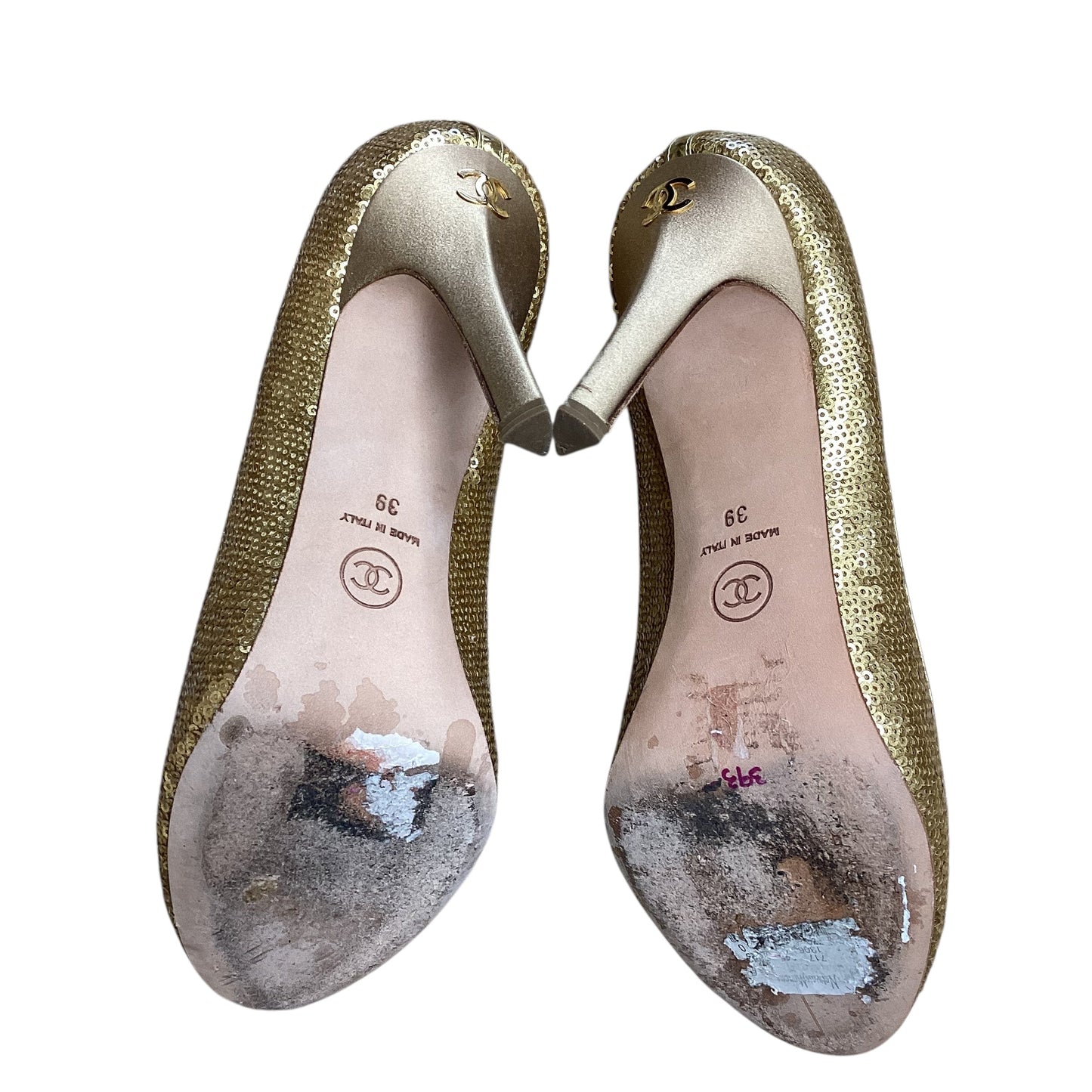 Shoes Luxury Designer By Chanel In Gold