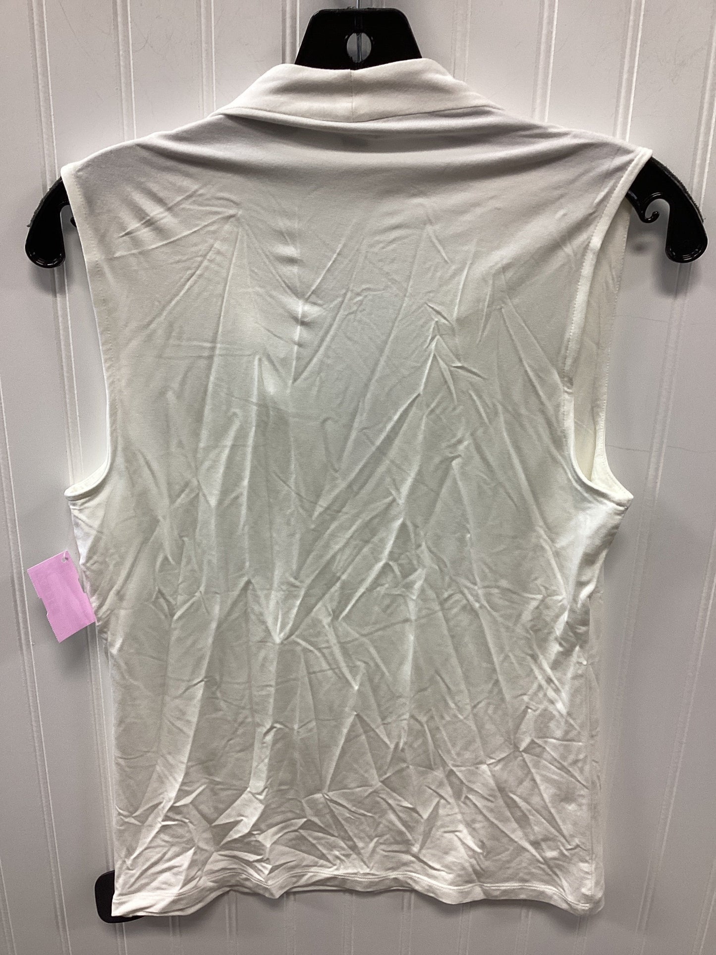 Top Sleeveless By Ann Taylor In White, Size:M