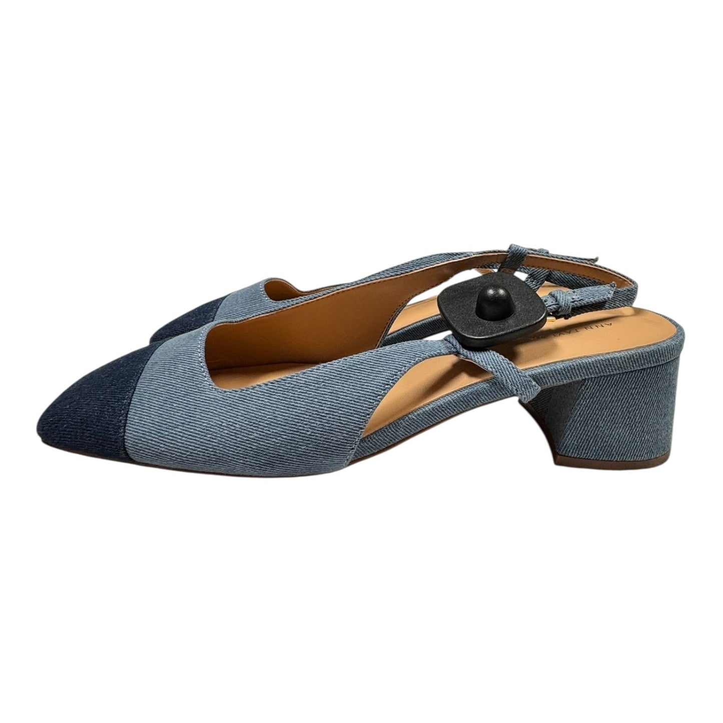 Shoes Heels Block By Ann Taylor In Blue Denim, Size:10