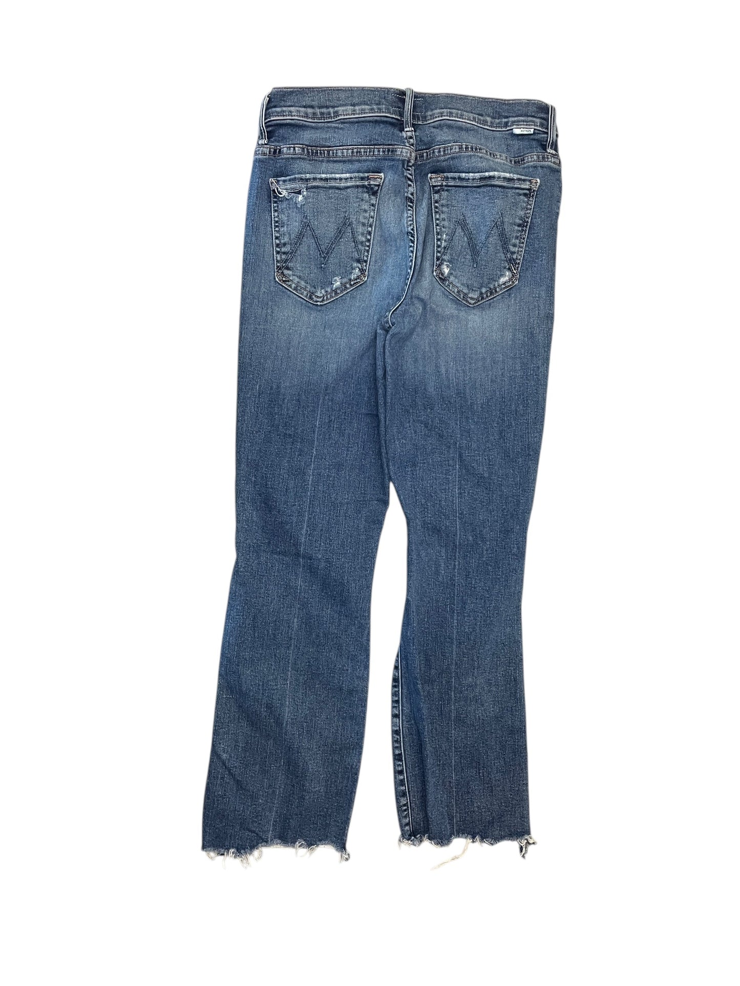 Jeans Cropped By Mother In Blue Denim, Size:4