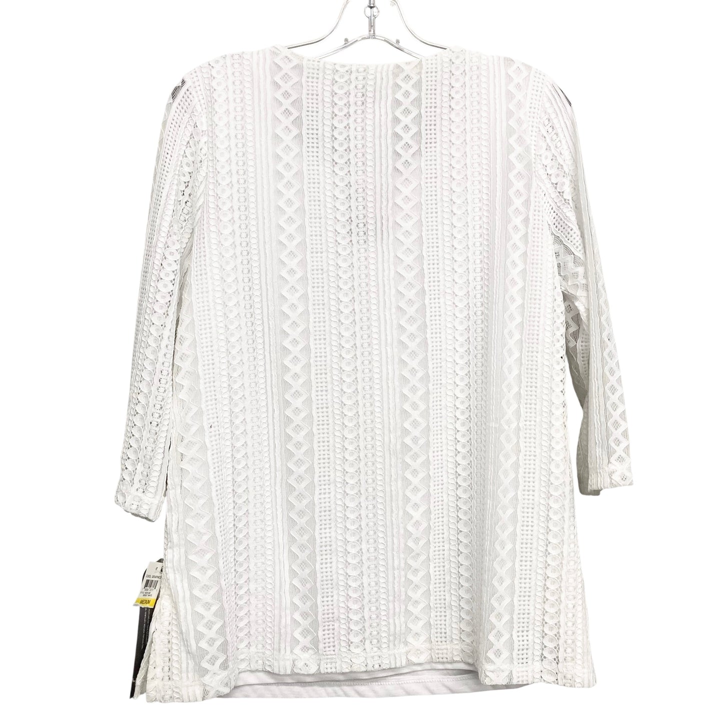 Top Ls By Jm Collections In White, Size:M