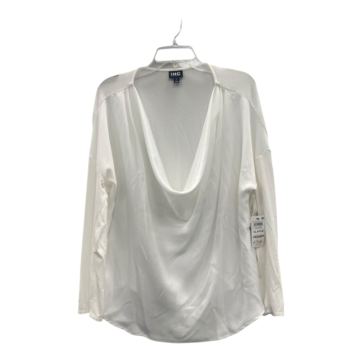 Top Ls By International Concepts In White, Size:Xl