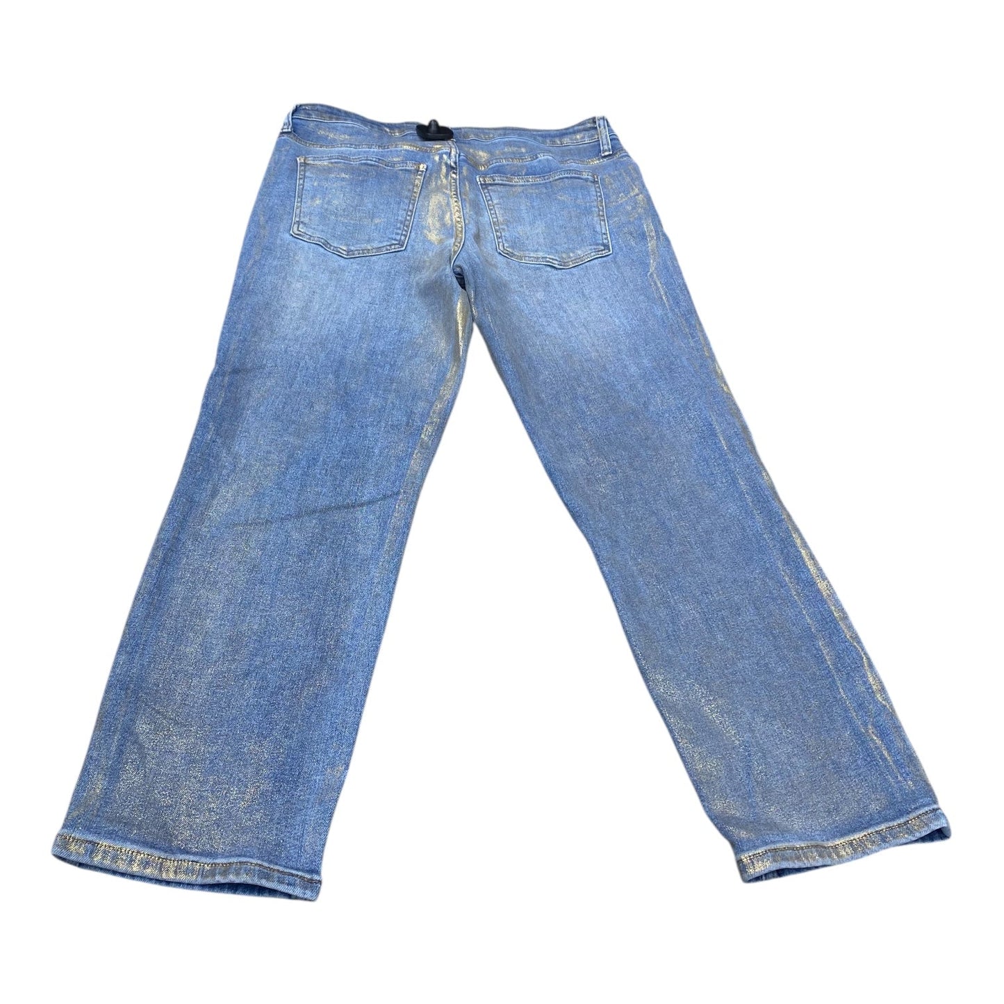 Jeans Straight By Kut In Blue & Gold, Size:10