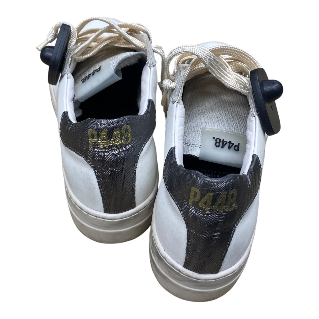 Shoes Sneakers By P448 In Grey & White, Size:7.5