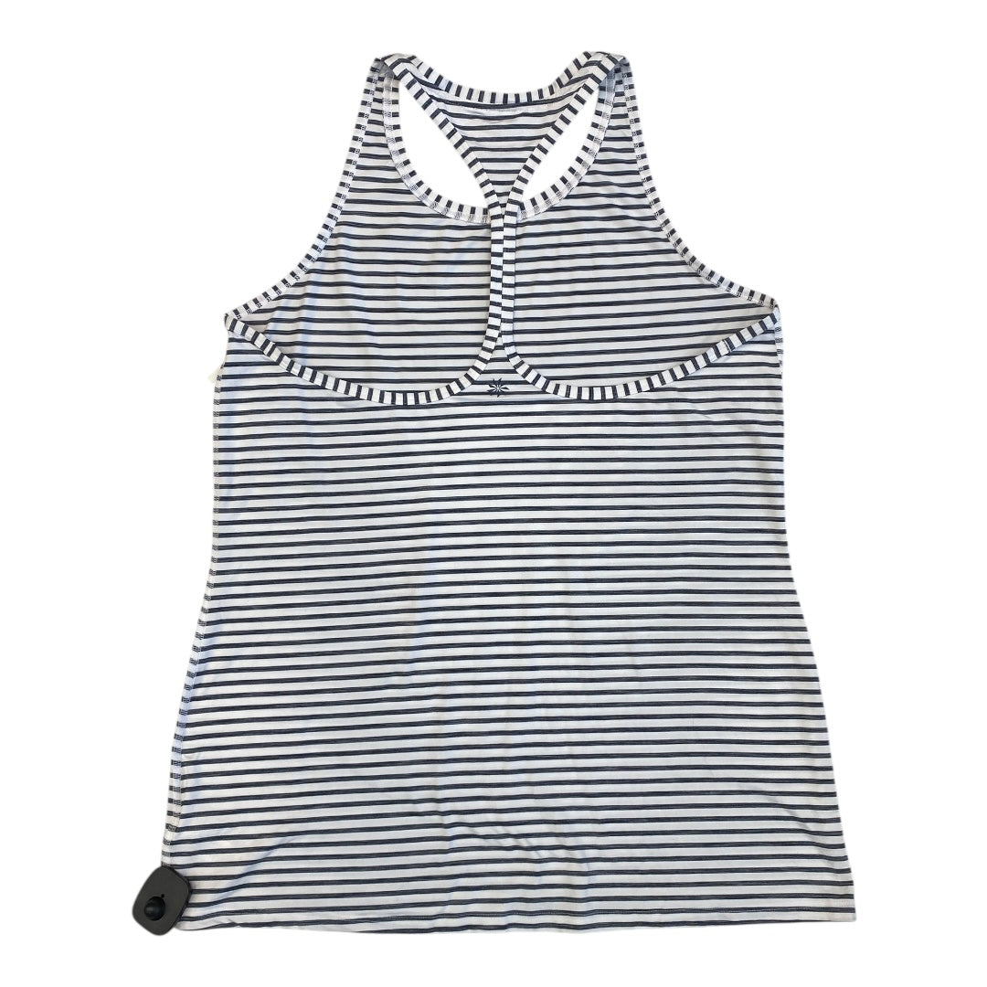 Athletic Tank Top By Athleta In Striped Pattern, Size:L