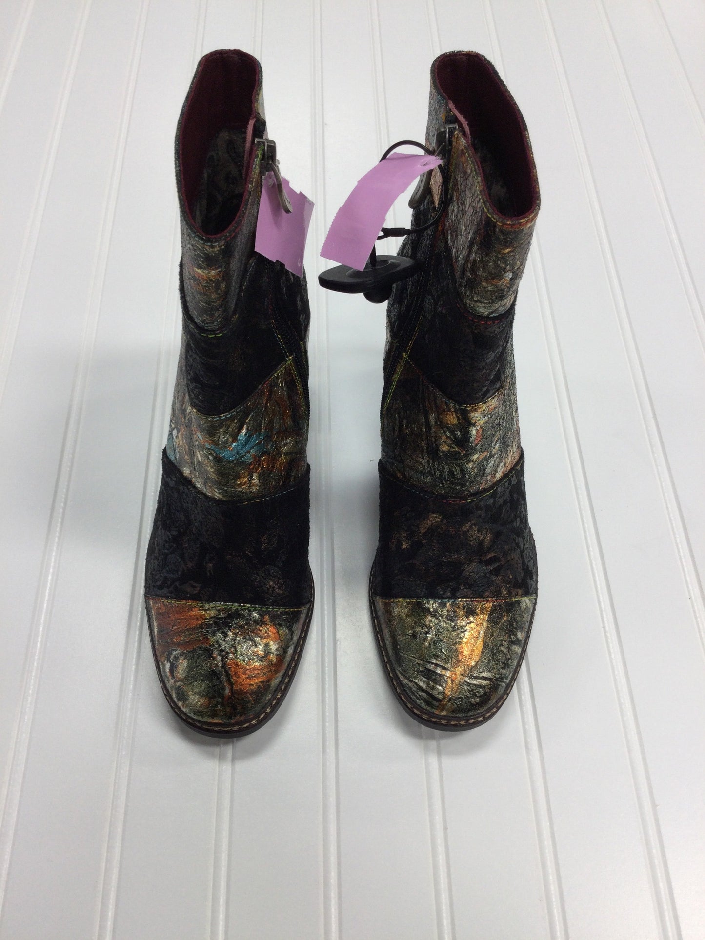 Boots Ankle Heels By Spring Step In Brown, Size:8.5