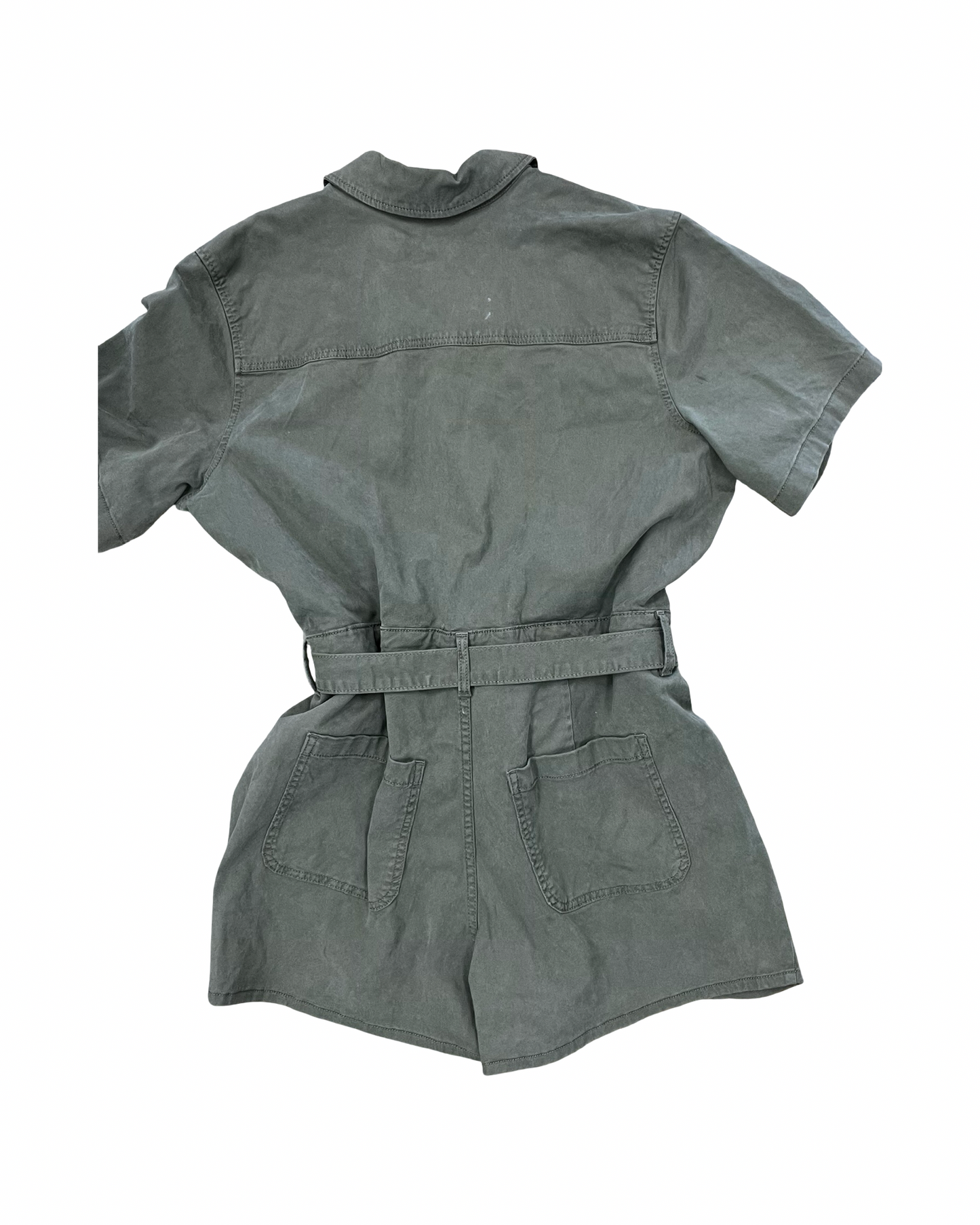 Romper By Universal Thread In Green Denim, Size:Xl