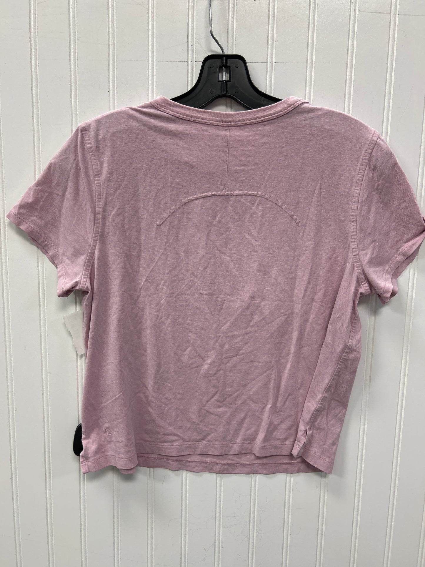 Athletic Top Ss By Lululemon In Pink, Size:S