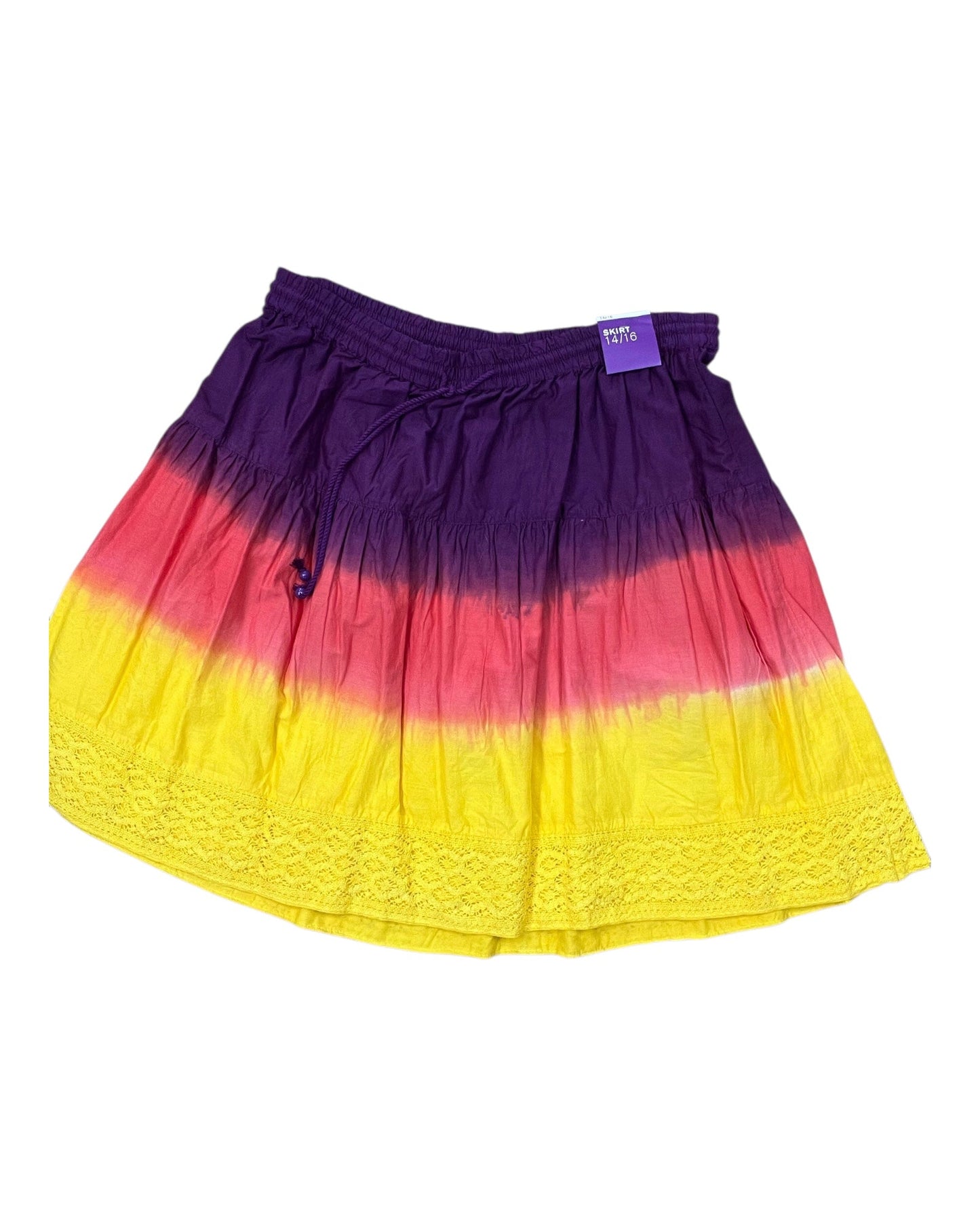 Skirt Midi By Lane Bryant In Purple & Yellow, Size:L