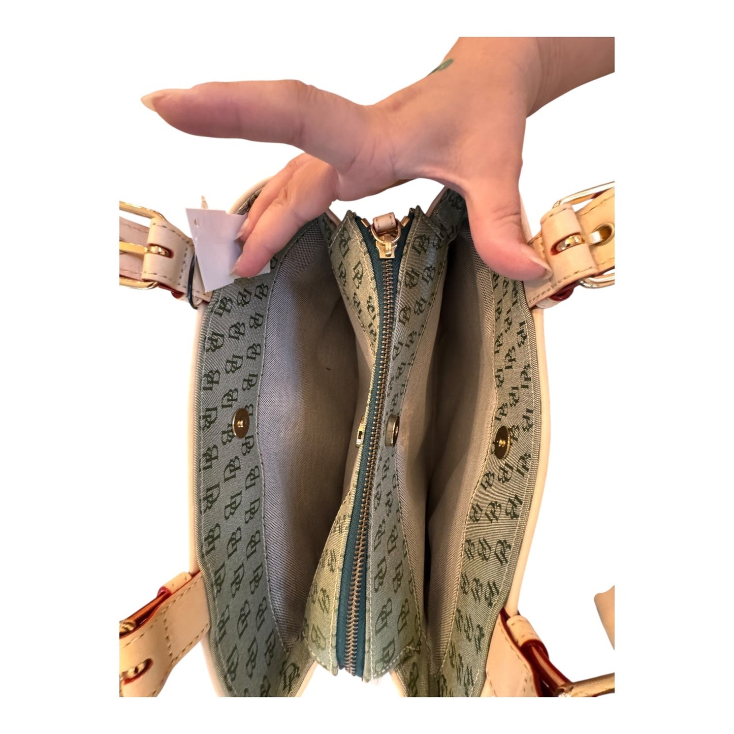 Handbag Designer By Dooney And Bourke In Green, Size:Medium