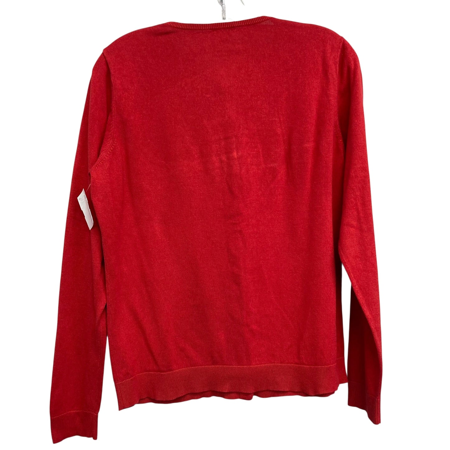 Sweater Cardigan By Ann Taylor In Red, Size:Xl