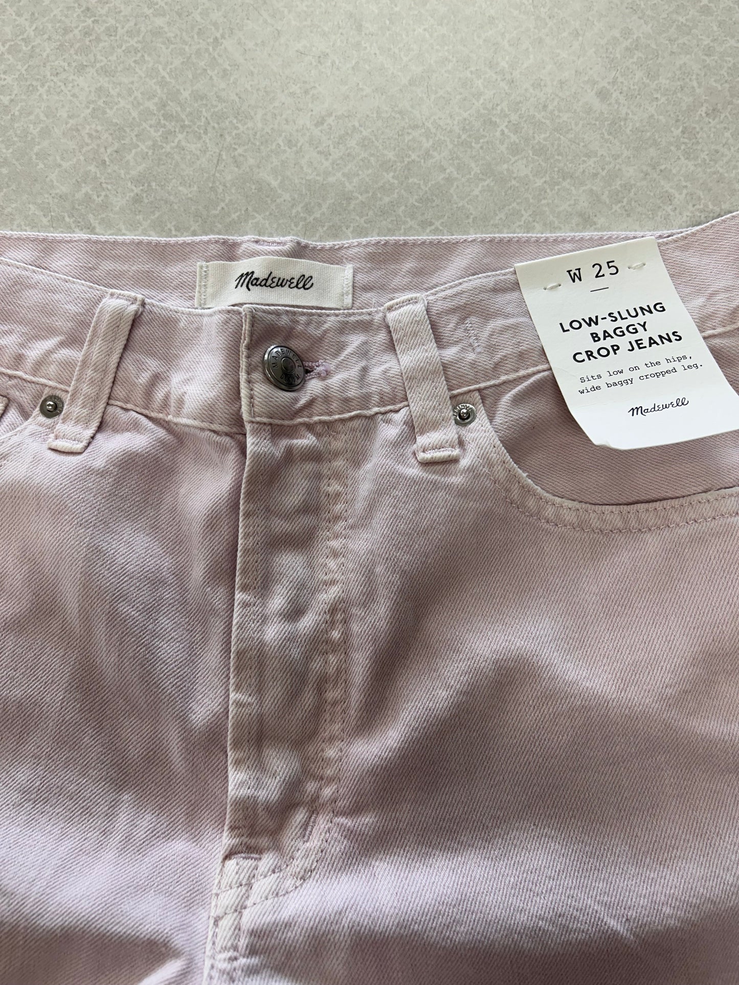 Jeans Wide Leg By Madewell In Pink, Size:2
