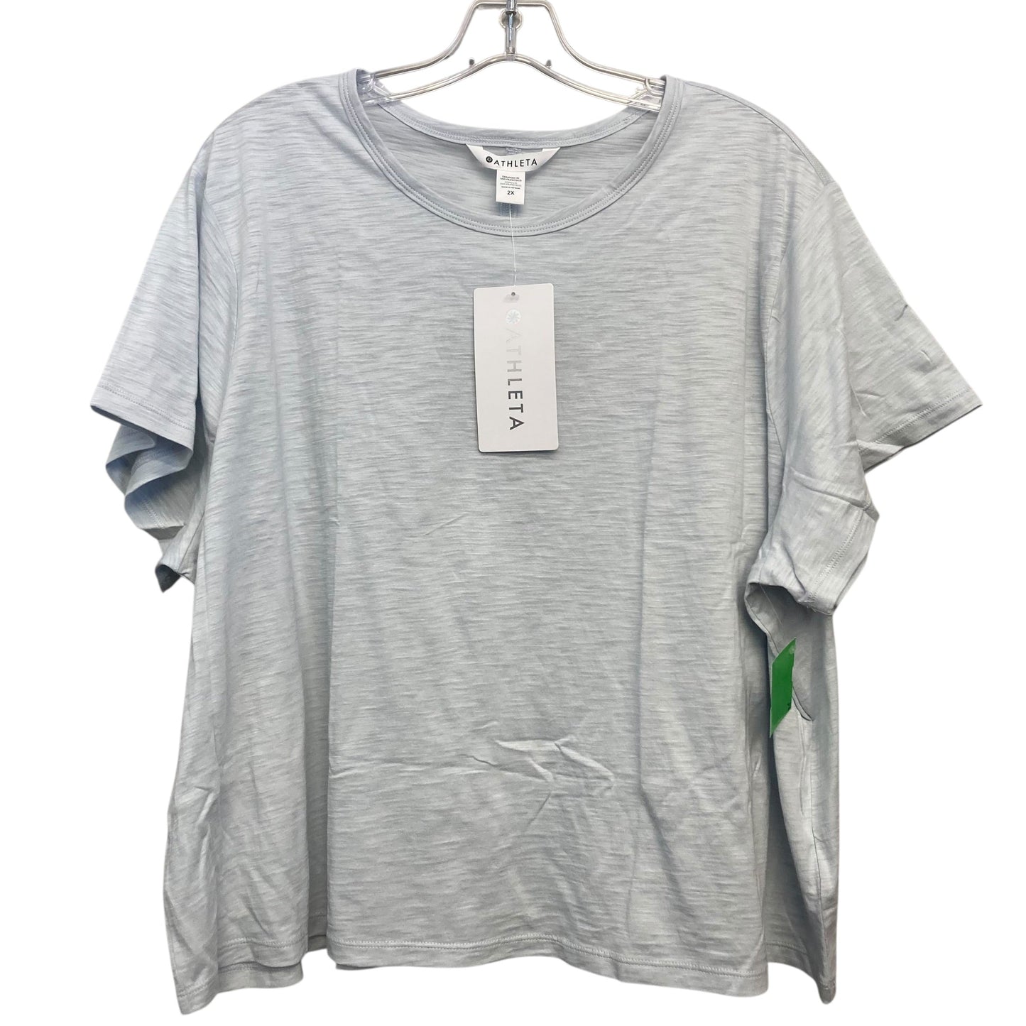 Athletic Top Ss By Athleta In Grey, Size:2X
