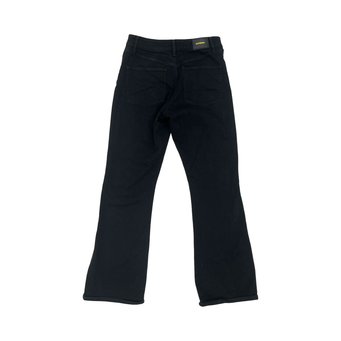 Jeans Boot Cut By Express In Black Denim, Size:6