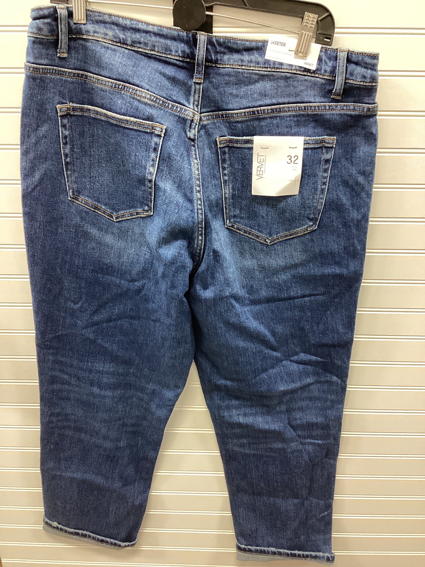 Jeans Boyfriend By Vervet In Blue Denim, Size:14