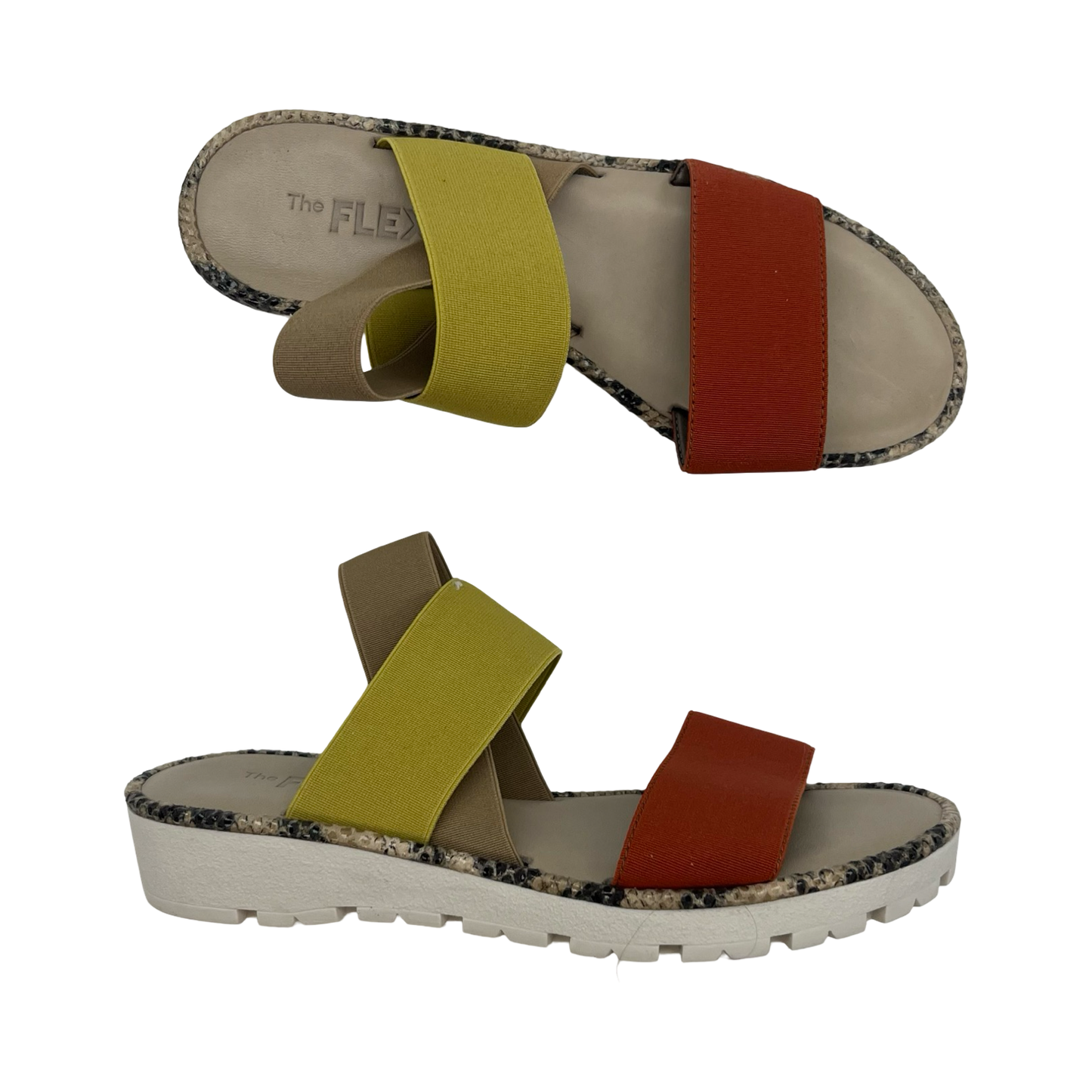 Sandals Flats By Clothes Mentor In Multi, Size:6