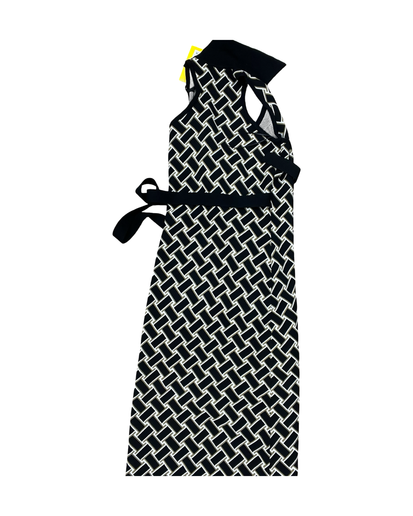 Dress Designer By Diane Von Furstenberg In Black & Gold, Size:Xs