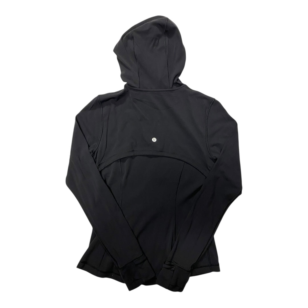 Athletic Jacket By Lululemon In Black, Size:8