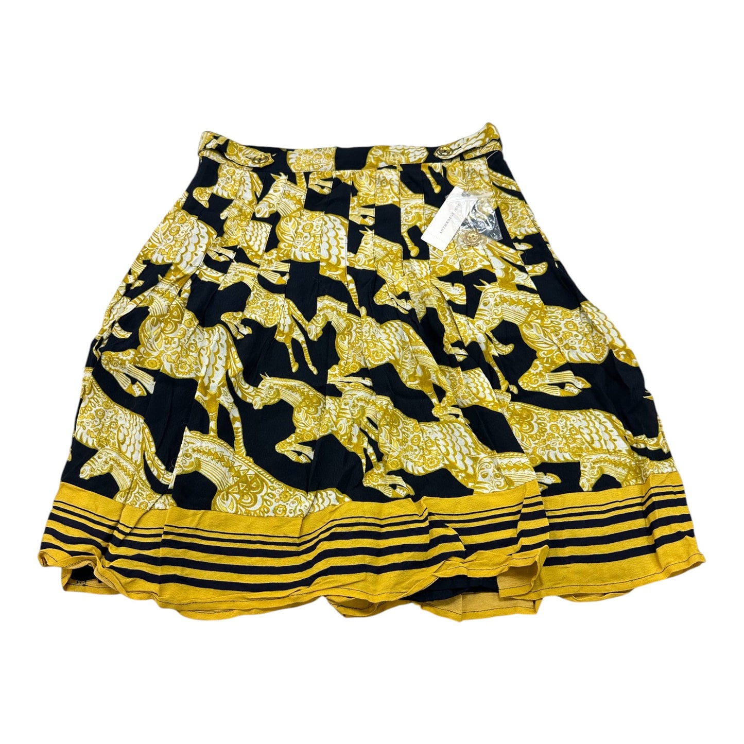 Skirt Mini & Short By Maeve In Blue & Yellow, Size:4