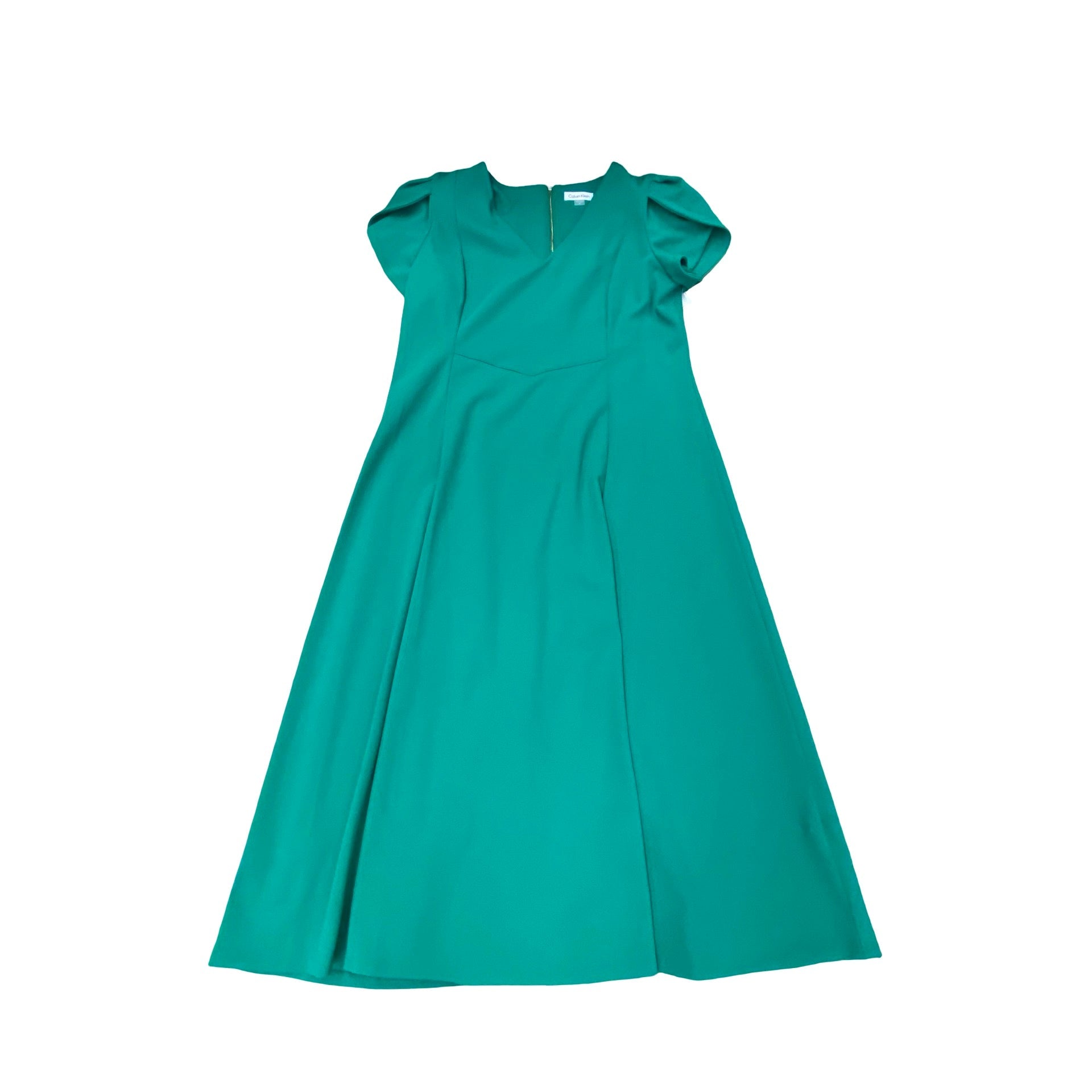 Dress Casual Maxi By Calvin Klein In Green, Size:16