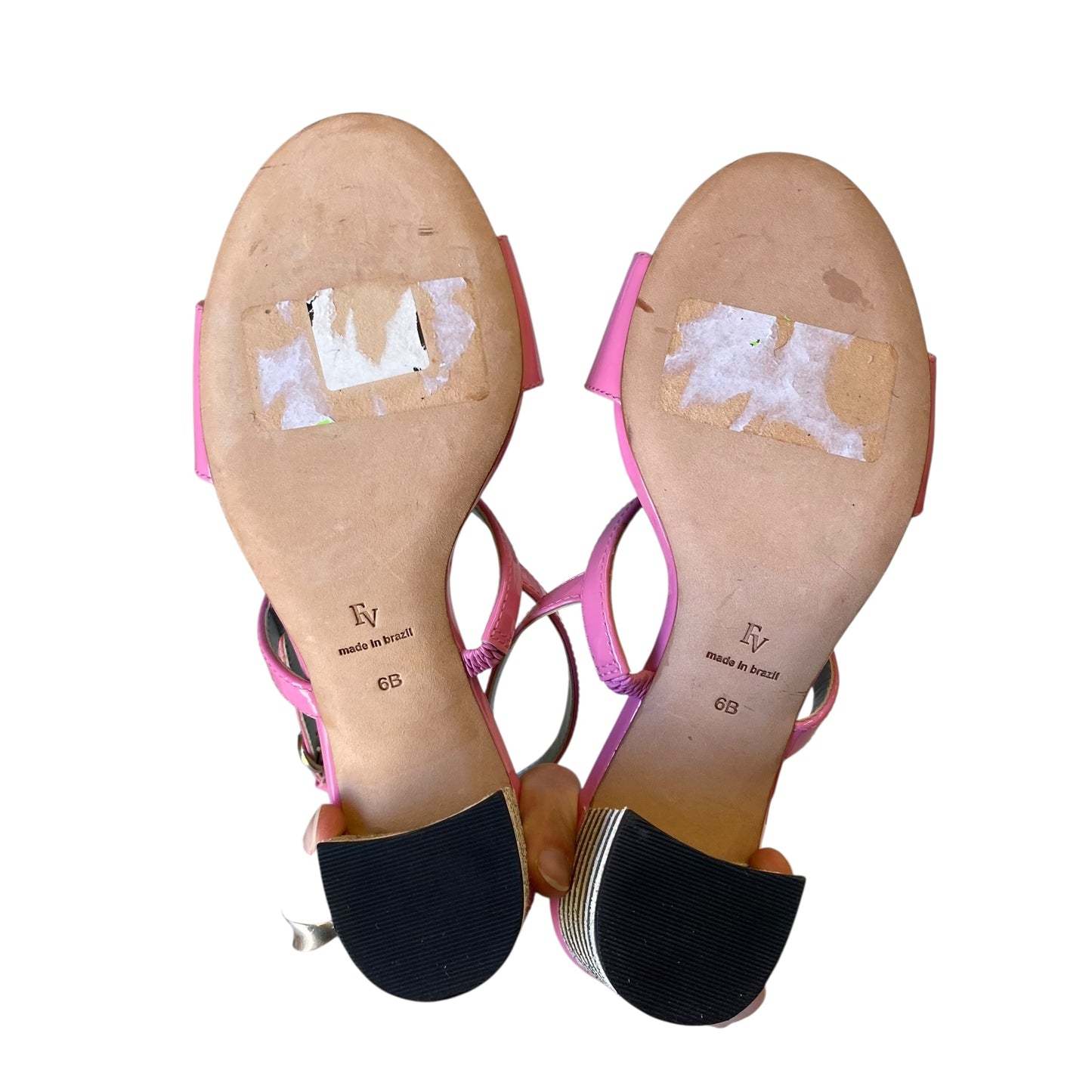 Sandals Heels Block By Frances Valentine In Pink, Size:6