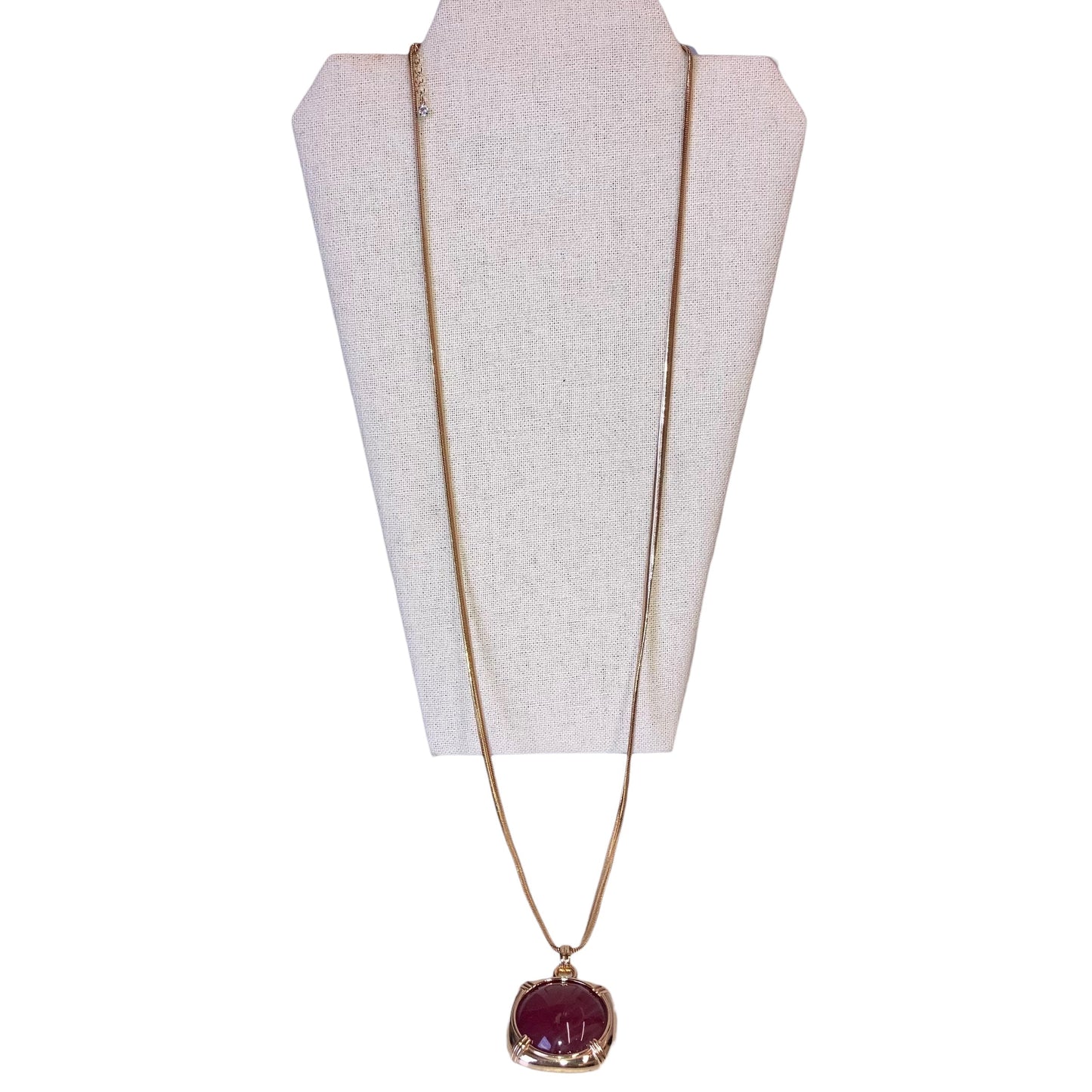Necklace Pendant By Loft In Gold & Pink