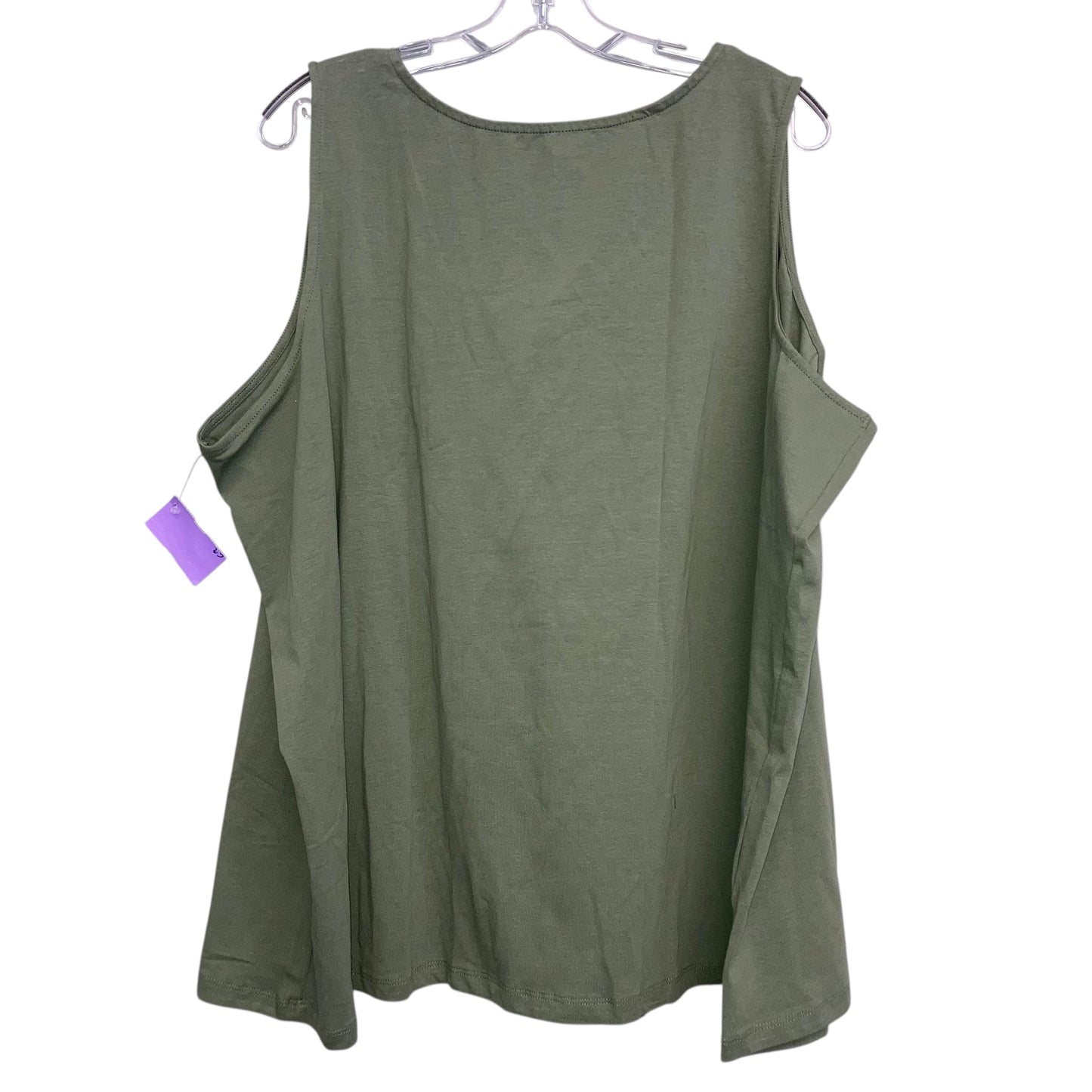 Tank Top By Catherines In Green, Size:3X