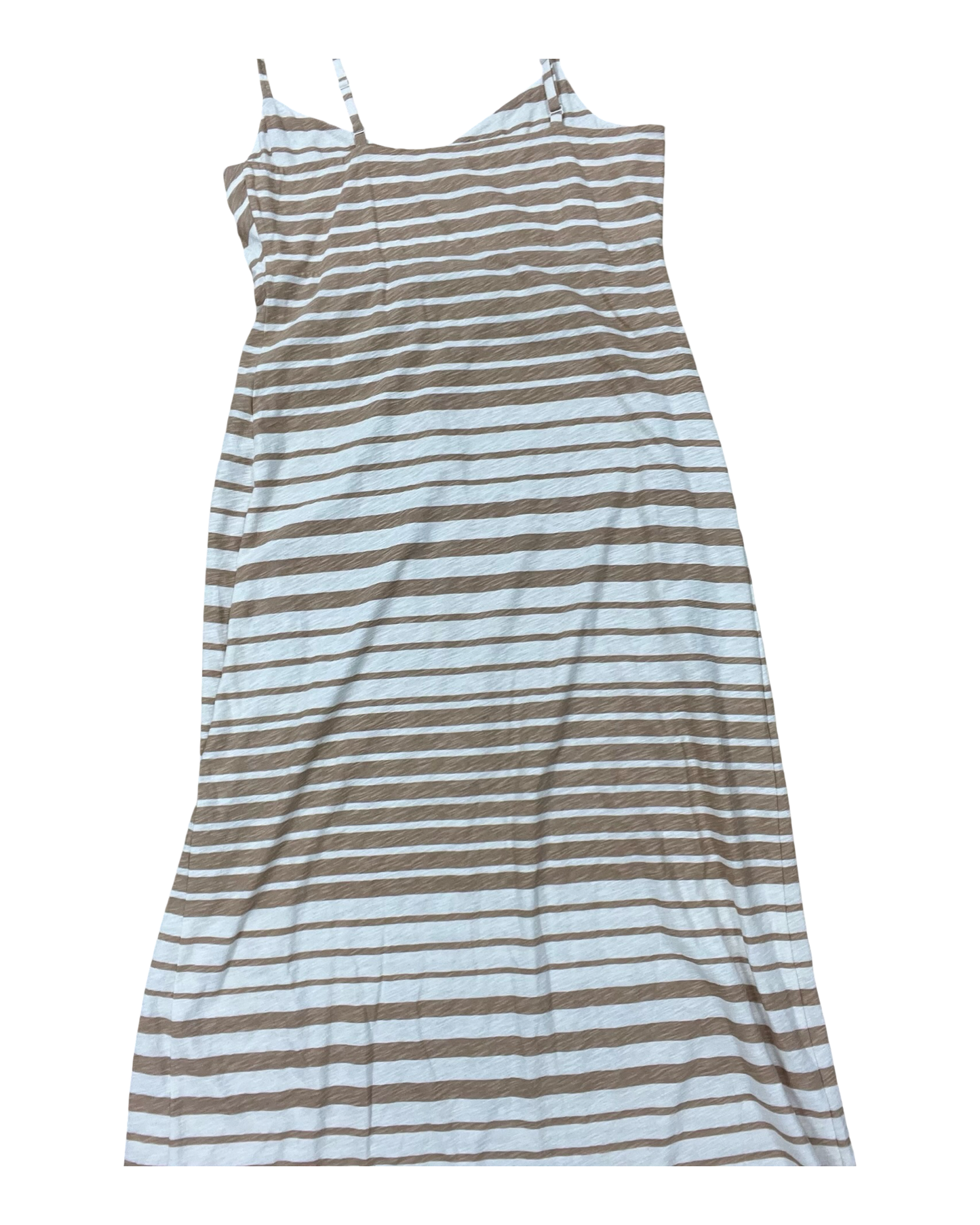 Dress Casual Maxi By Tommy Bahama In Tan & White, Size:L