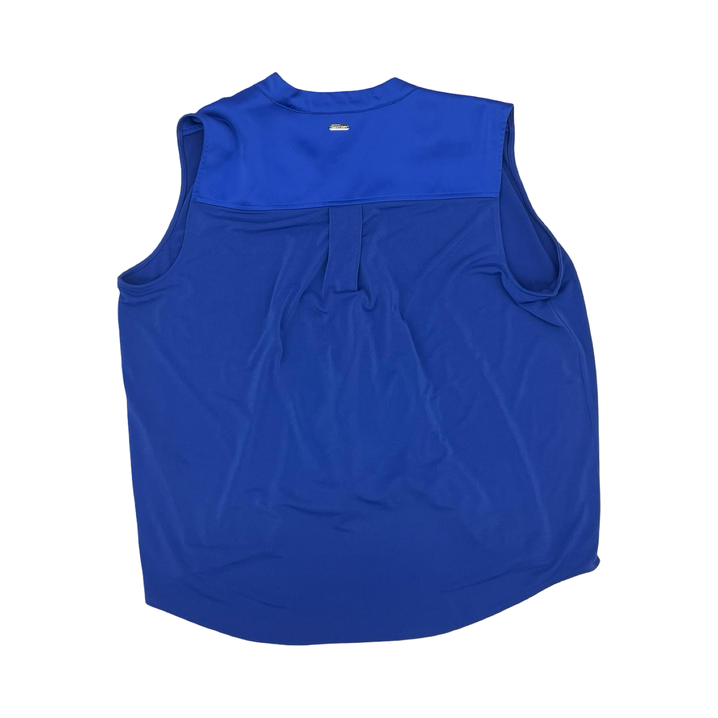 Blouse Sleeveless By Calvin Klein In Blue, Size:L