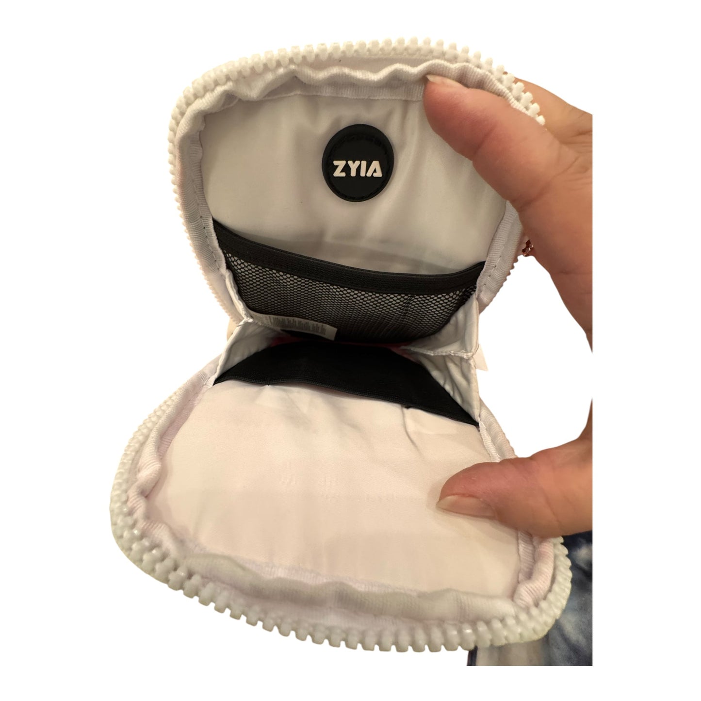 Handbag By Zyia In Pink & White, Size:Small