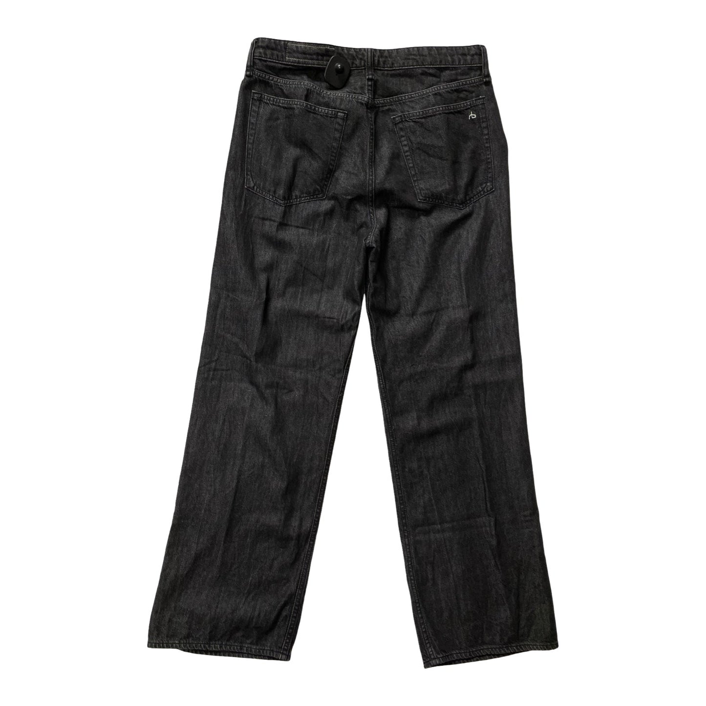 Jeans Wide Leg By Rag And Bone In Black Denim, Size:10