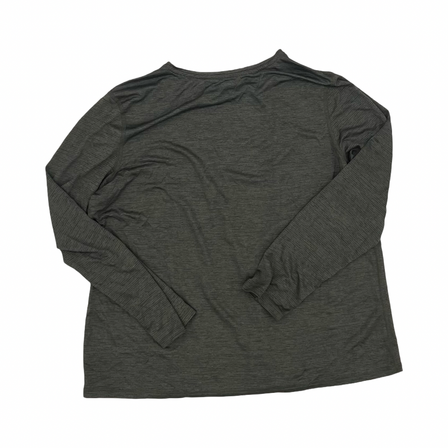 Athletic Top Ls Crewneck By Athletic Works In Green, Size:Xxl
