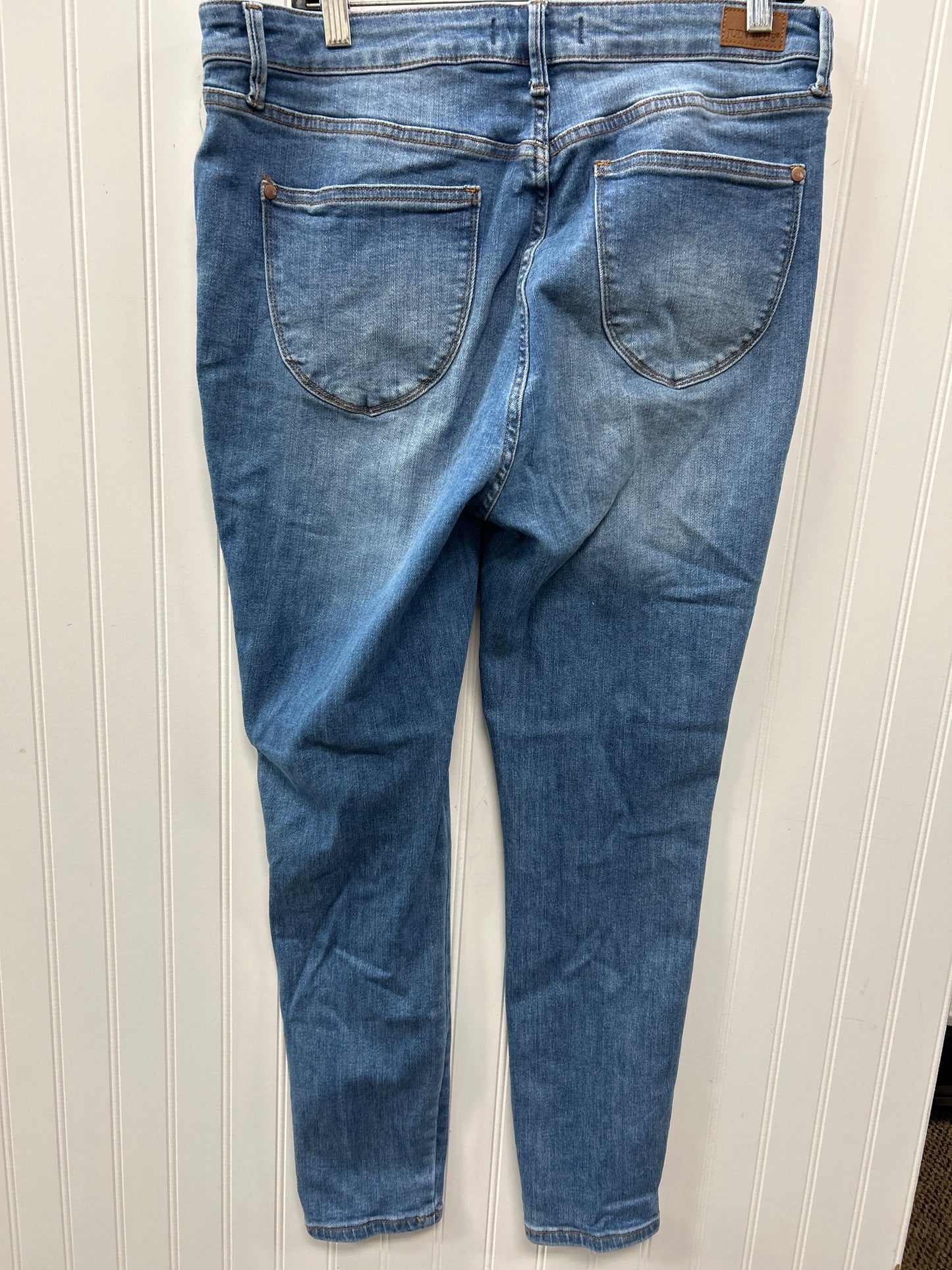 Jeans Skinny By Judy Blue In Blue Denim, Size:12
