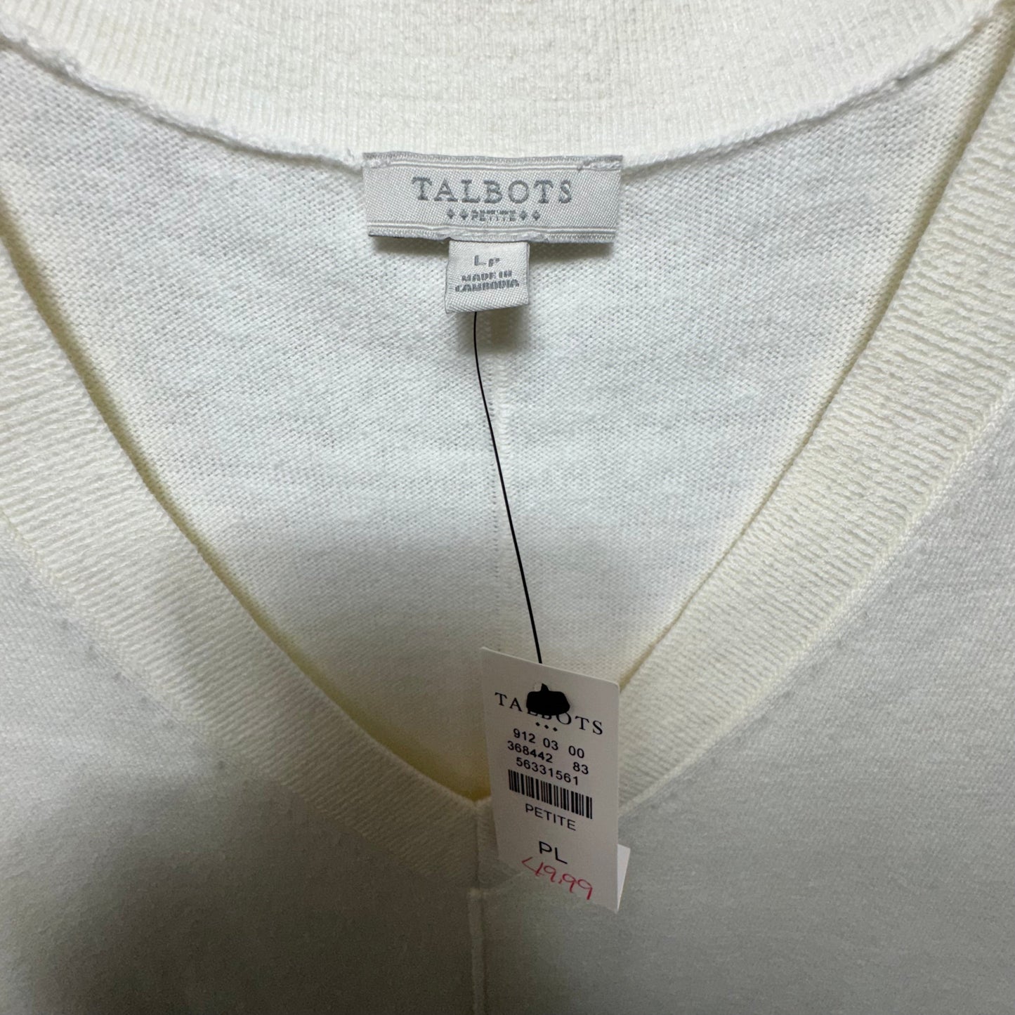 Sweater By Talbots In Cream, Size: Lp