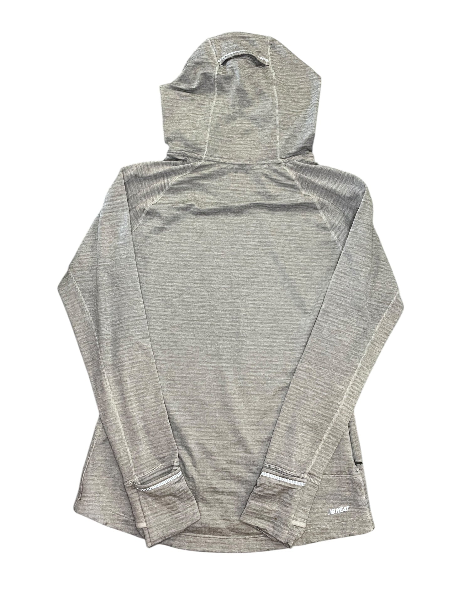 Athletic Top Ls Hoodie By New Balance In Grey, Size:M
