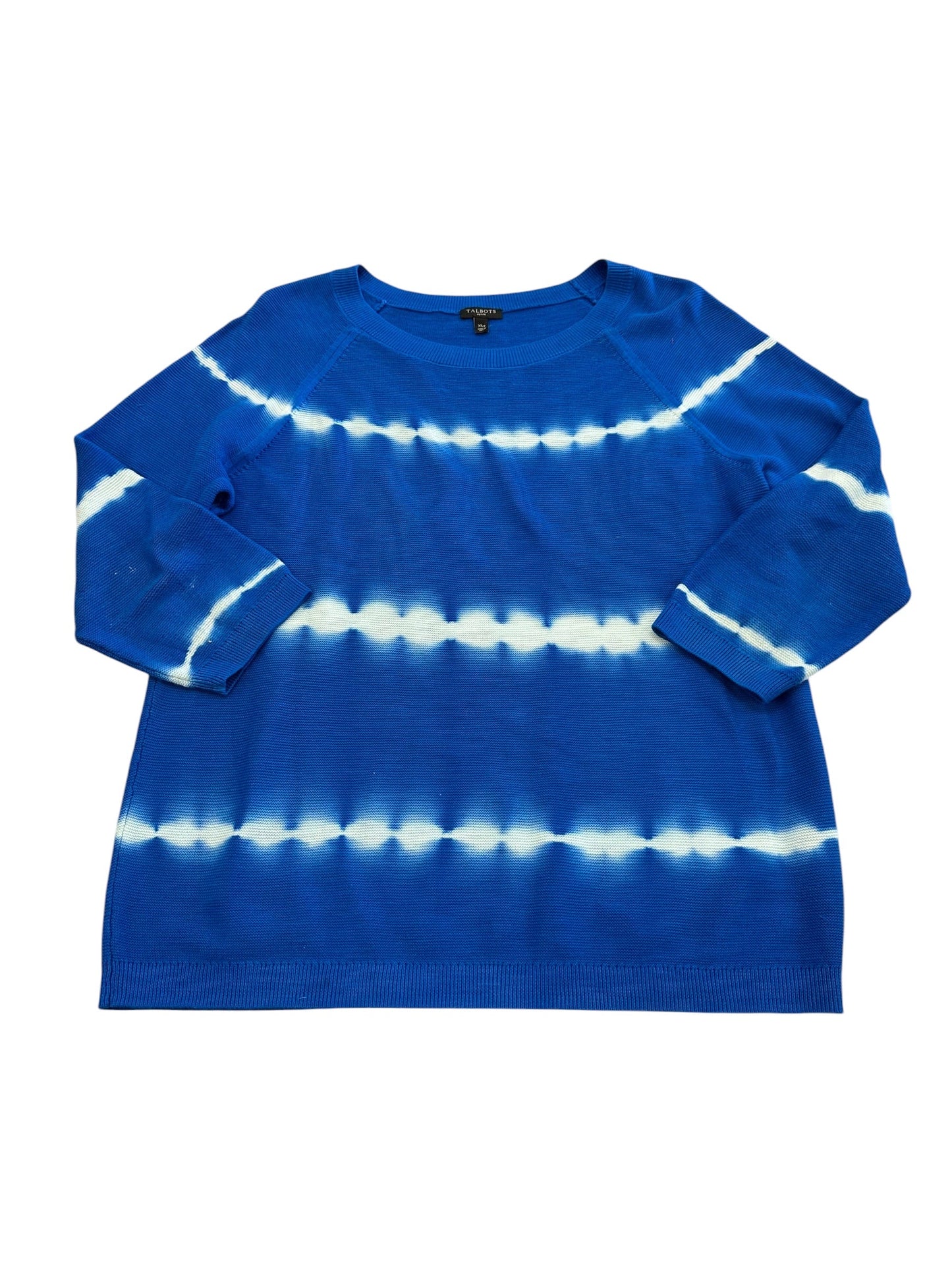 Top Ls By Talbots In Blue & White, Size:Xl