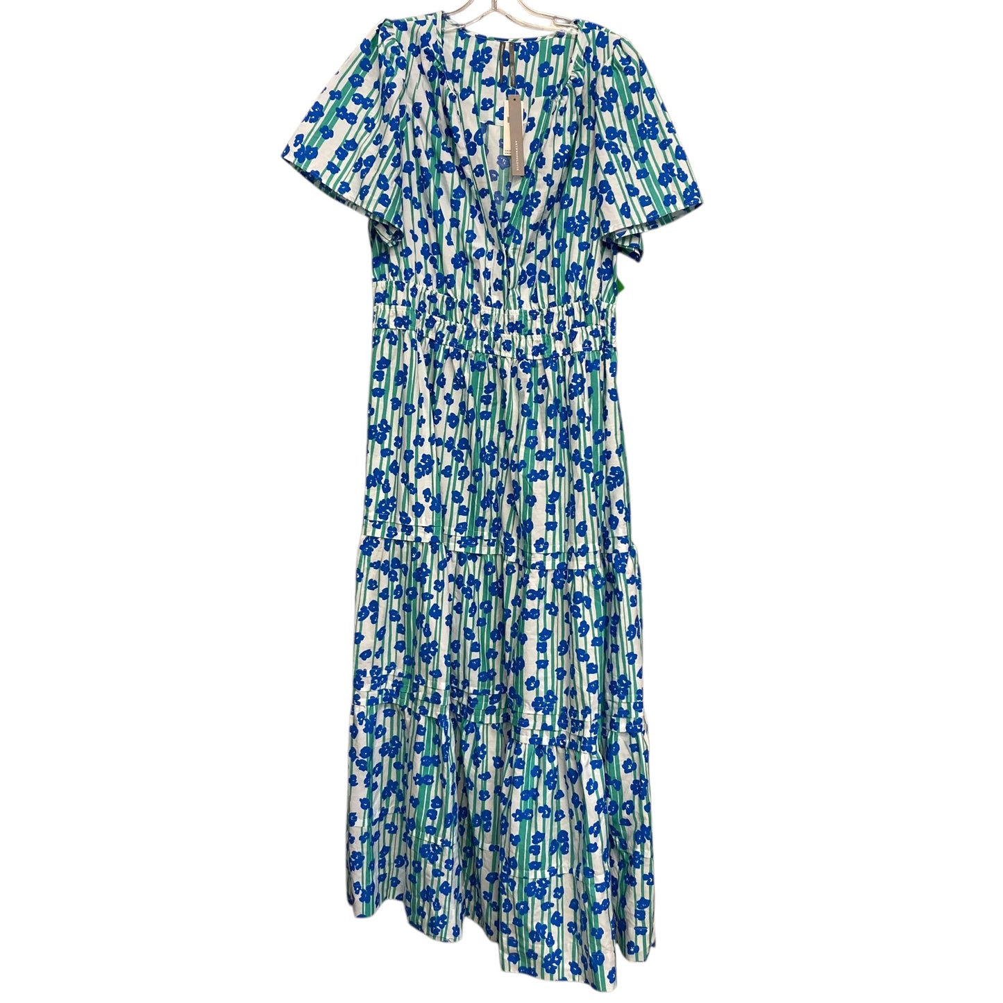 Dress Casual Maxi By Anthropologie In Blue & Green, Size:Xl