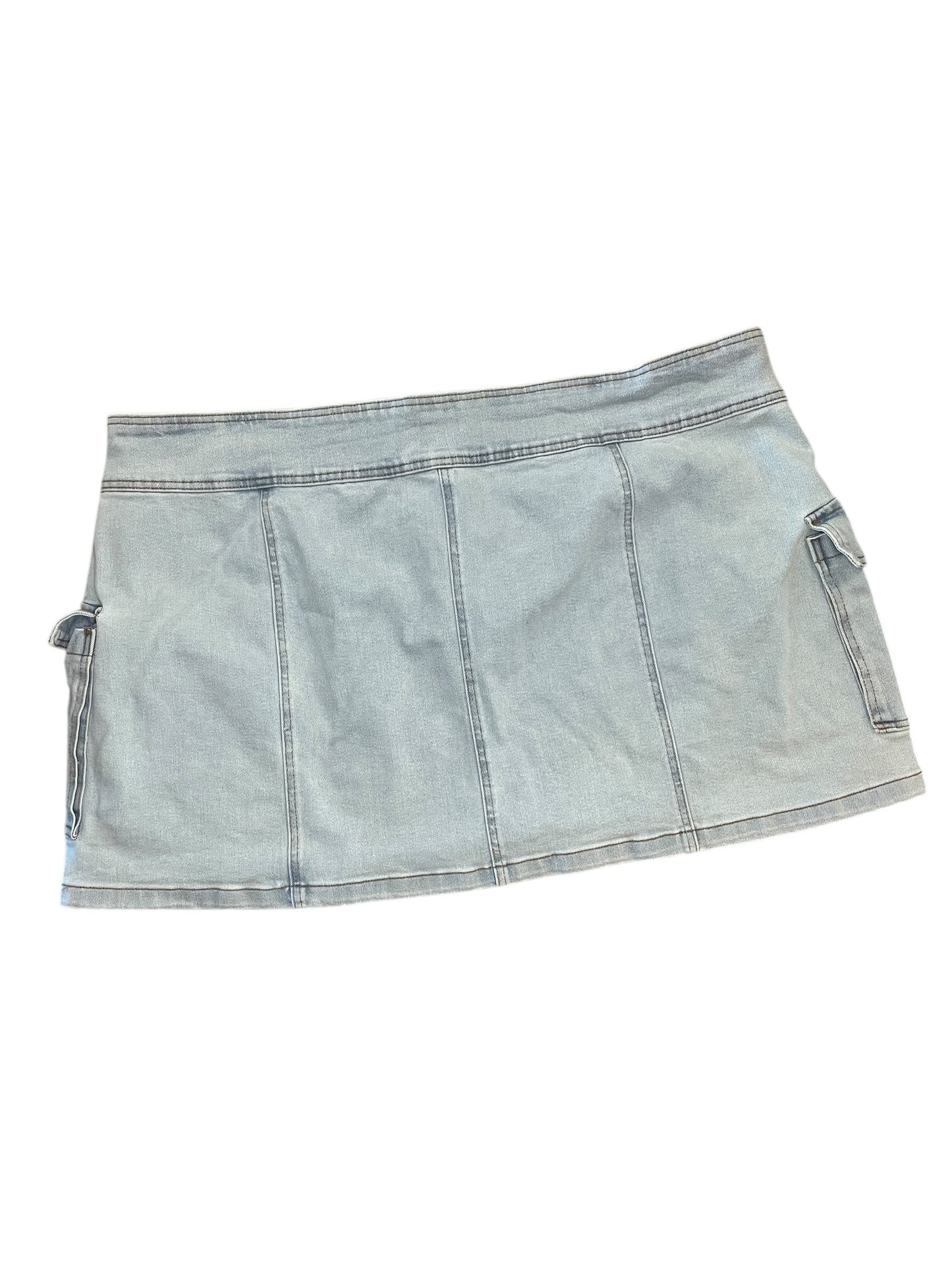 Skirt Mini & Short By Arula In Blue Denim, Size:3X
