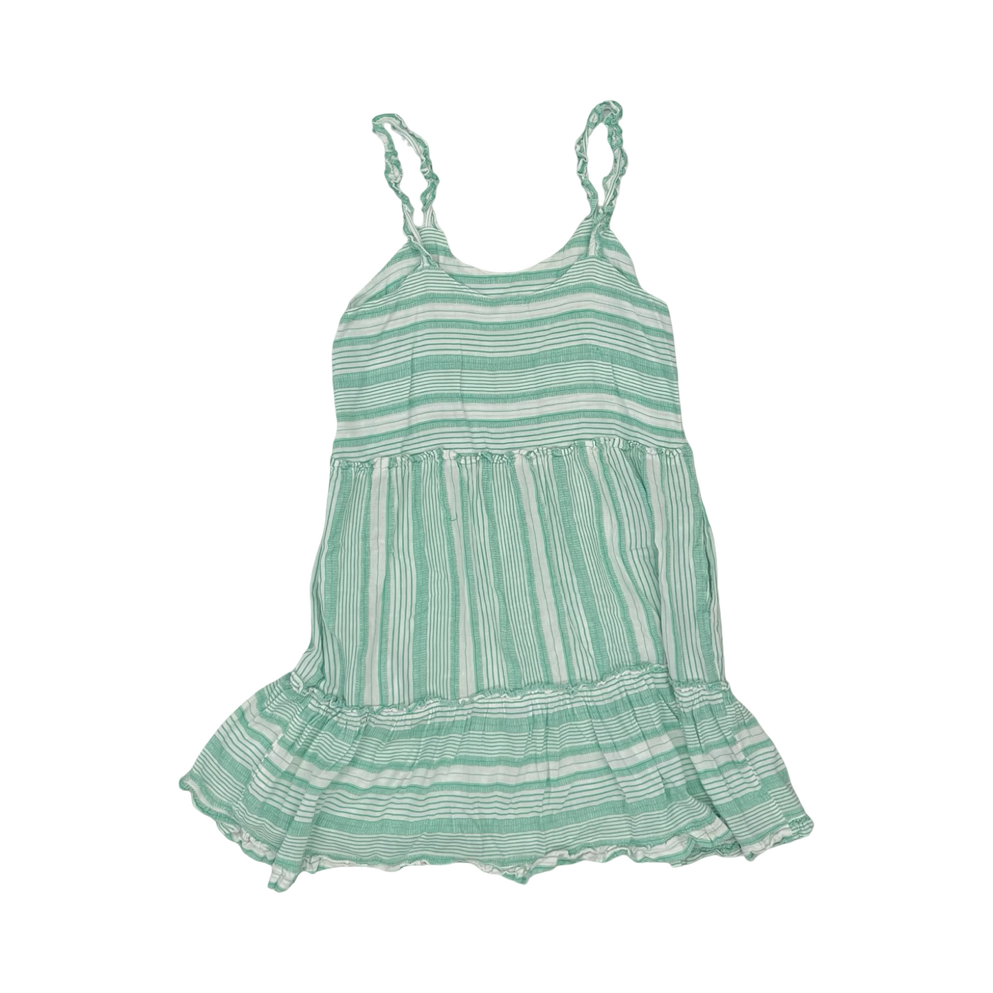 Dress Casual Short By Time And Tru In Green & White, Size:L