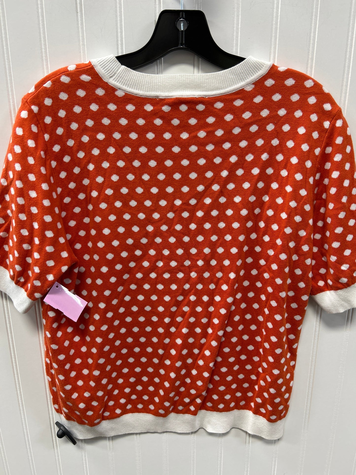 Top Ss By Loft In Orange & White, Size:L