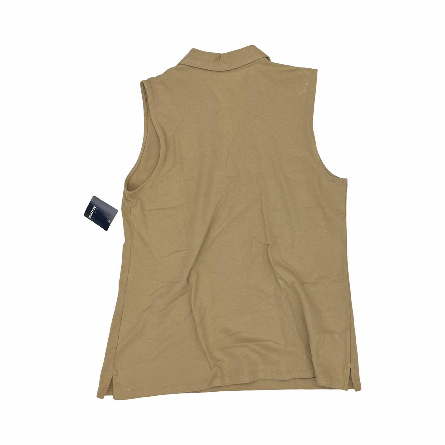 Top Sleeveless By Basic Editions In Tan, Size:L